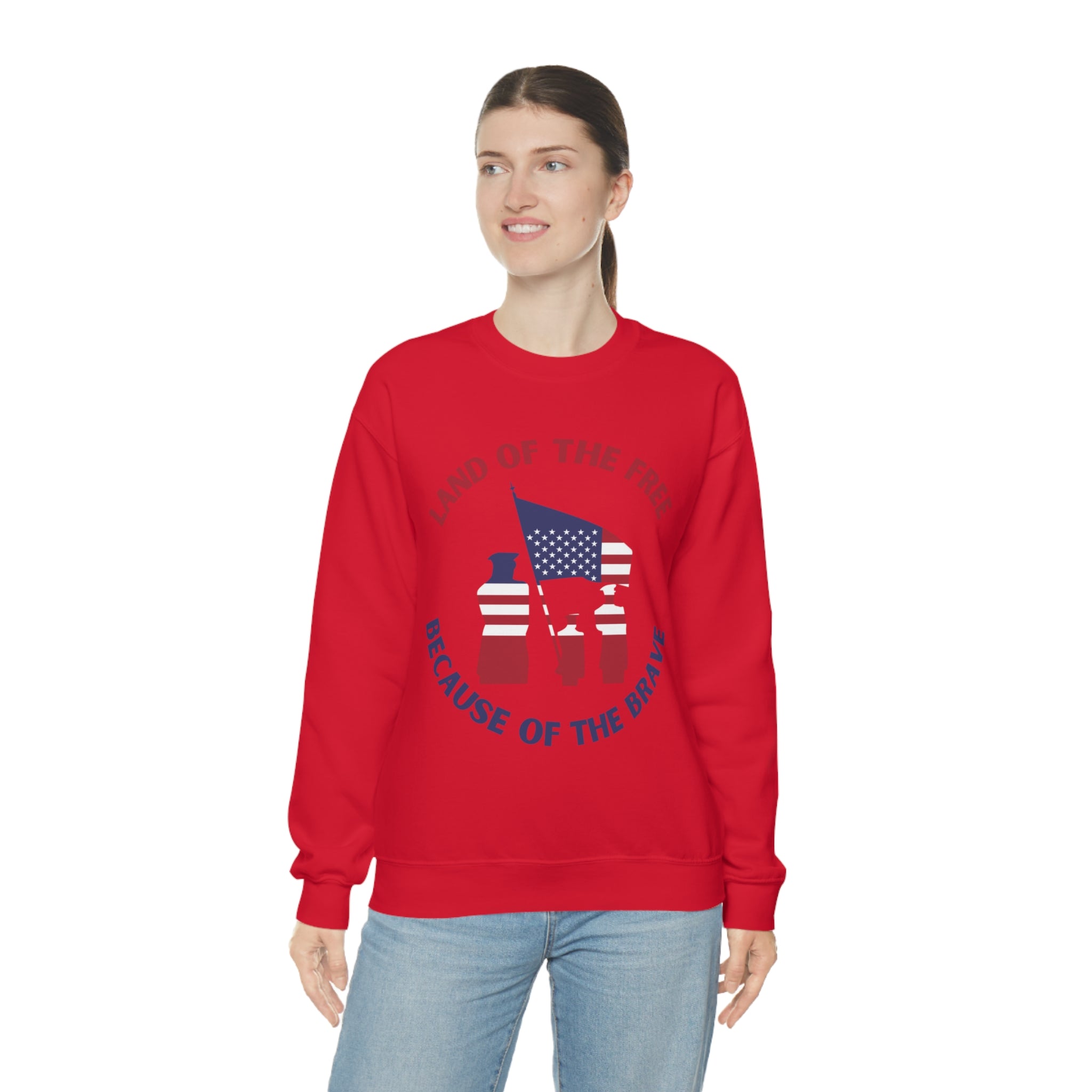 Memorial Day Land Of The Free Unisex Heavy Blend™ Crewneck Sweatshirt