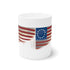 Old Glory White Ceramic Mug, 11oz and 15oz