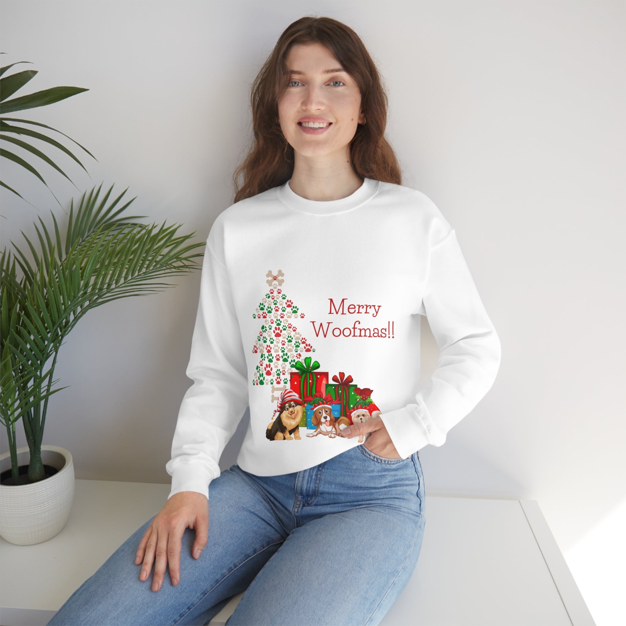 Merry Woolfmas Unisex Heavy Blend™ Crewneck Sweatshirt