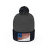 US Flag Pom Pom Beanie