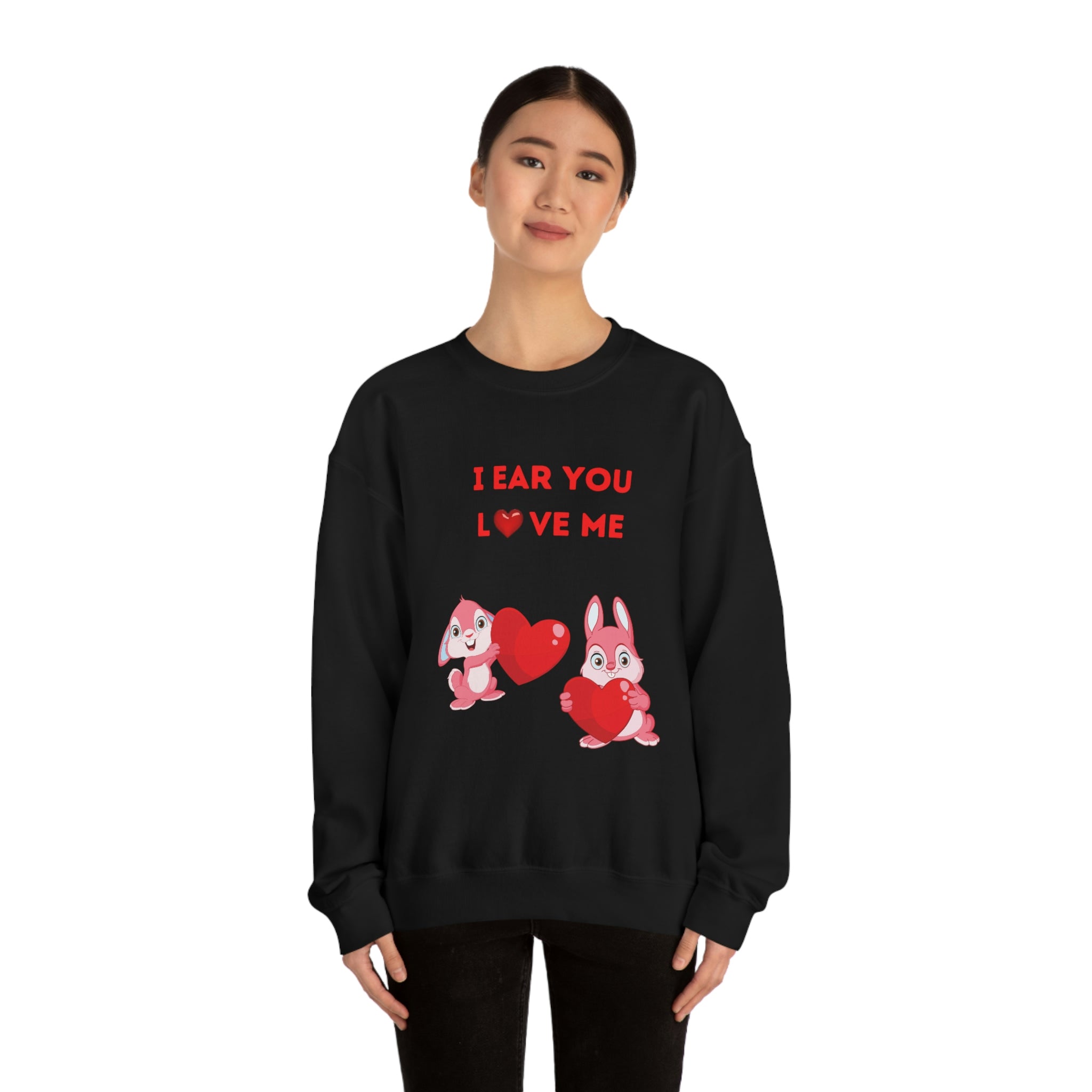 I Ear You Love Me Unisex Heavy Blend™ Crewneck Sweatshirt