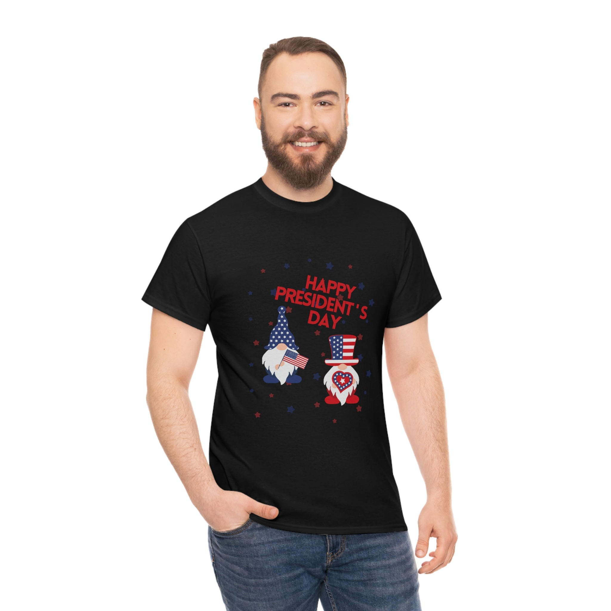 Happy President's Day Gnome Unisex Heavy Cotton Tee