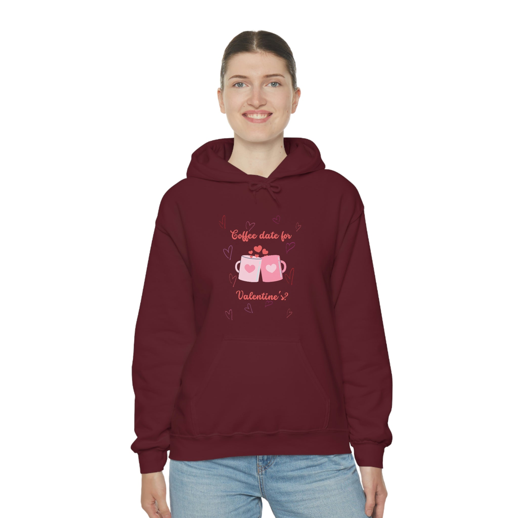 Coffee Date For Valentine's Unisex Heavy Blend™ Hooded Sweatshirt