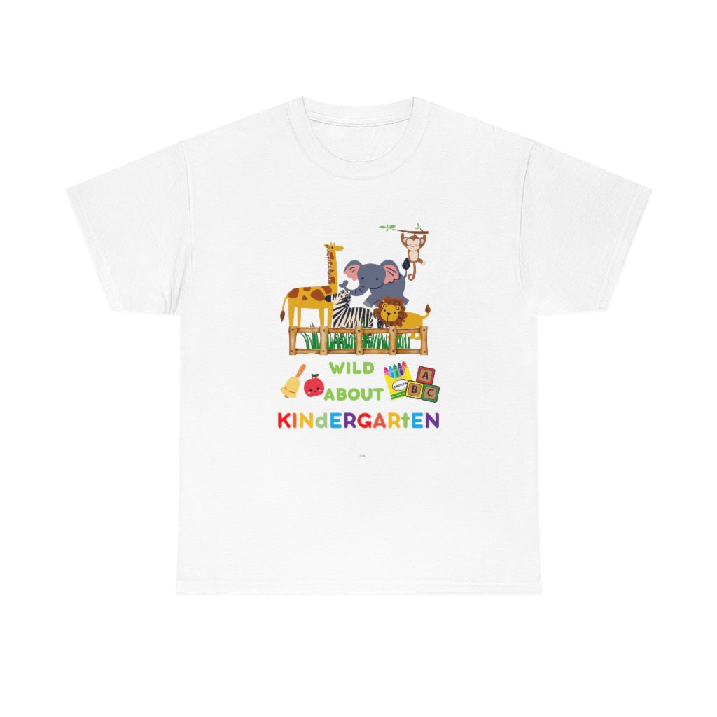 Wild About Kindergarten Unisex Heavy Cotton Tee