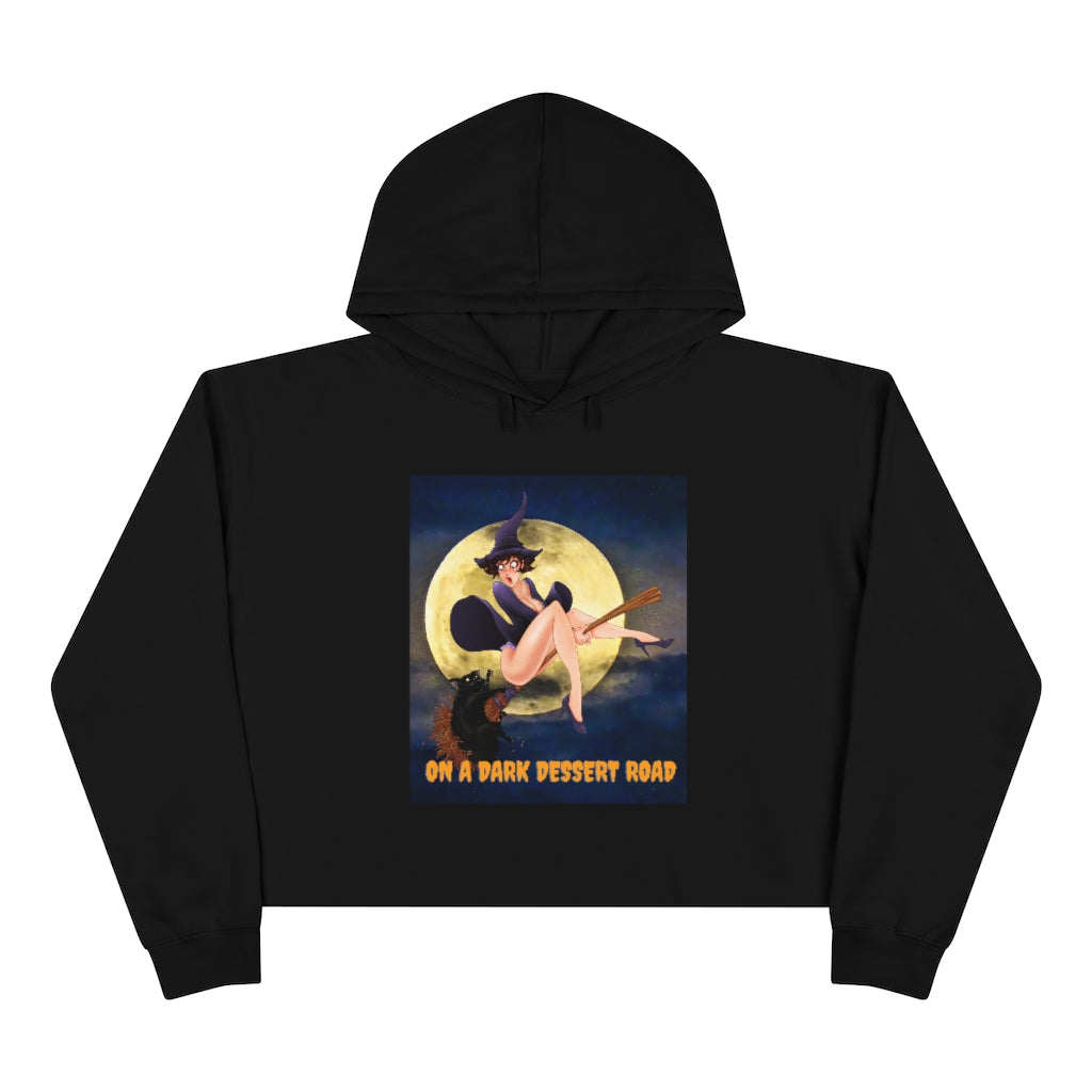 On A Dark Dessert Road Crop Hoodie