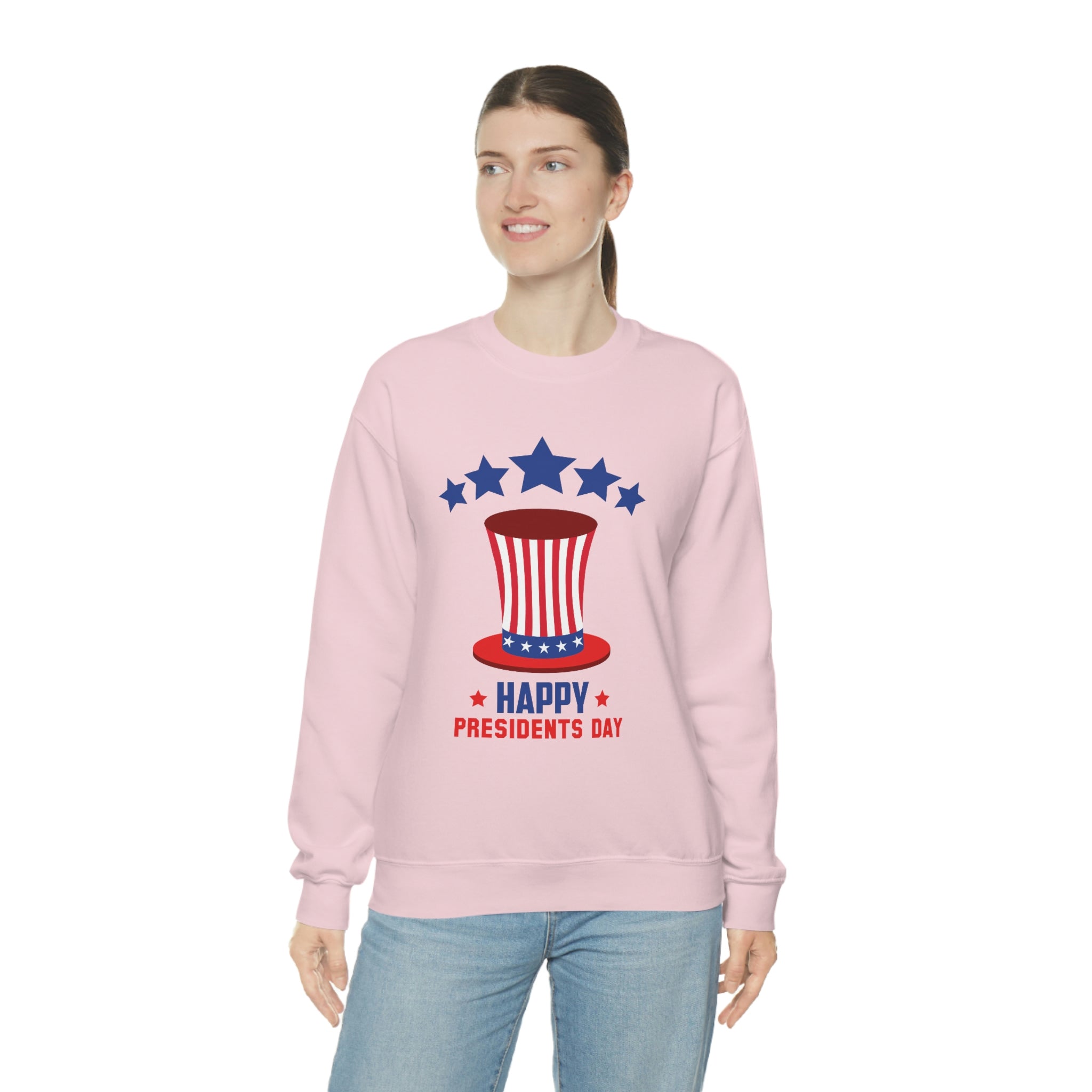 Happy President's Day Hat Unisex Heavy Blend™ Crewneck Sweatshirt