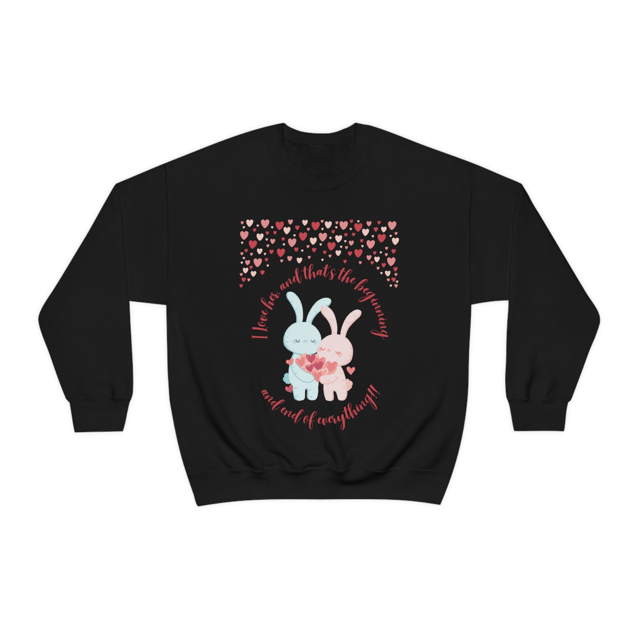 The I Love Her U & Me Unisex Heavy Blend™ Crewneck Sweatshirt