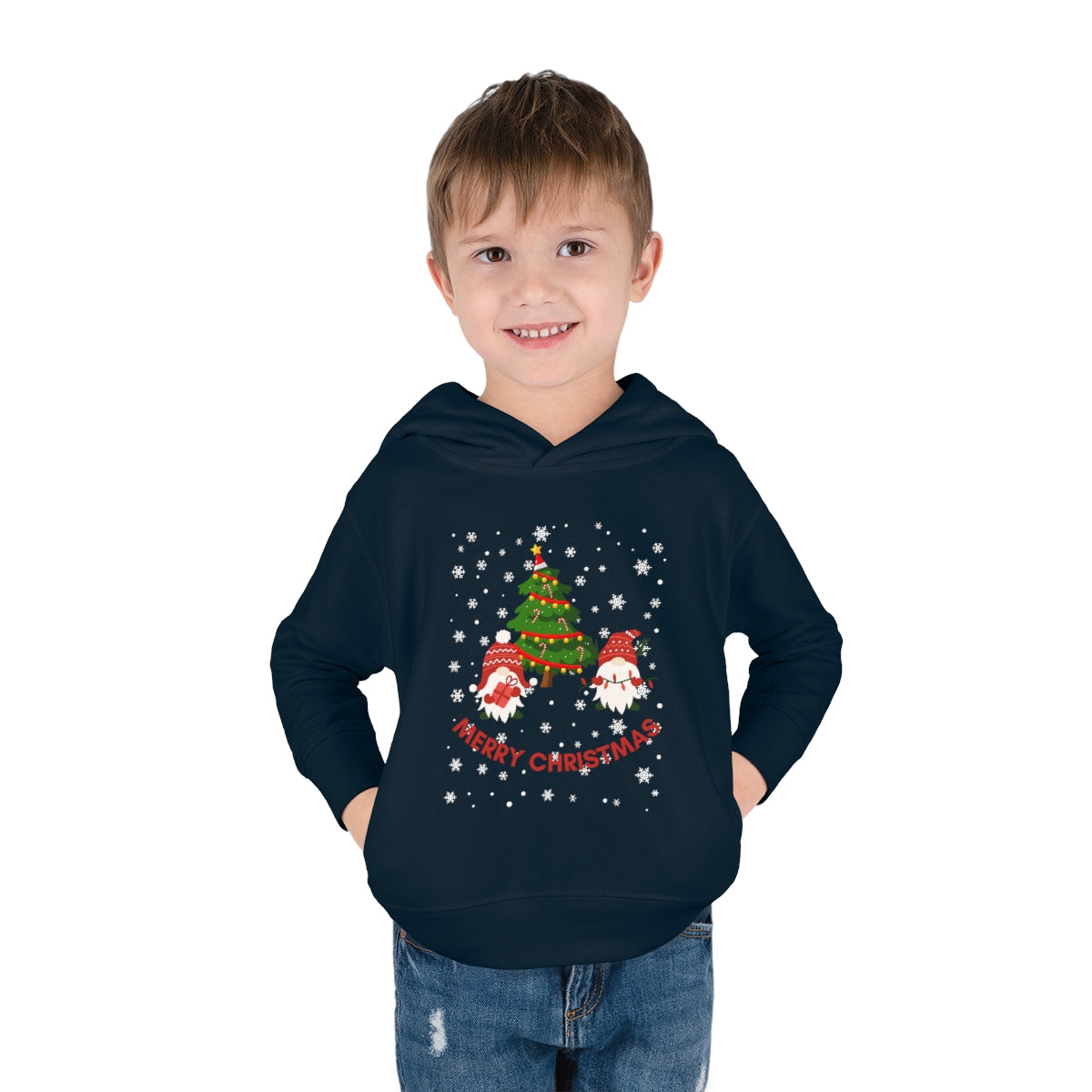 Merry & Bright Holidays ChristmasToddler Pullover Fleece Hoodie