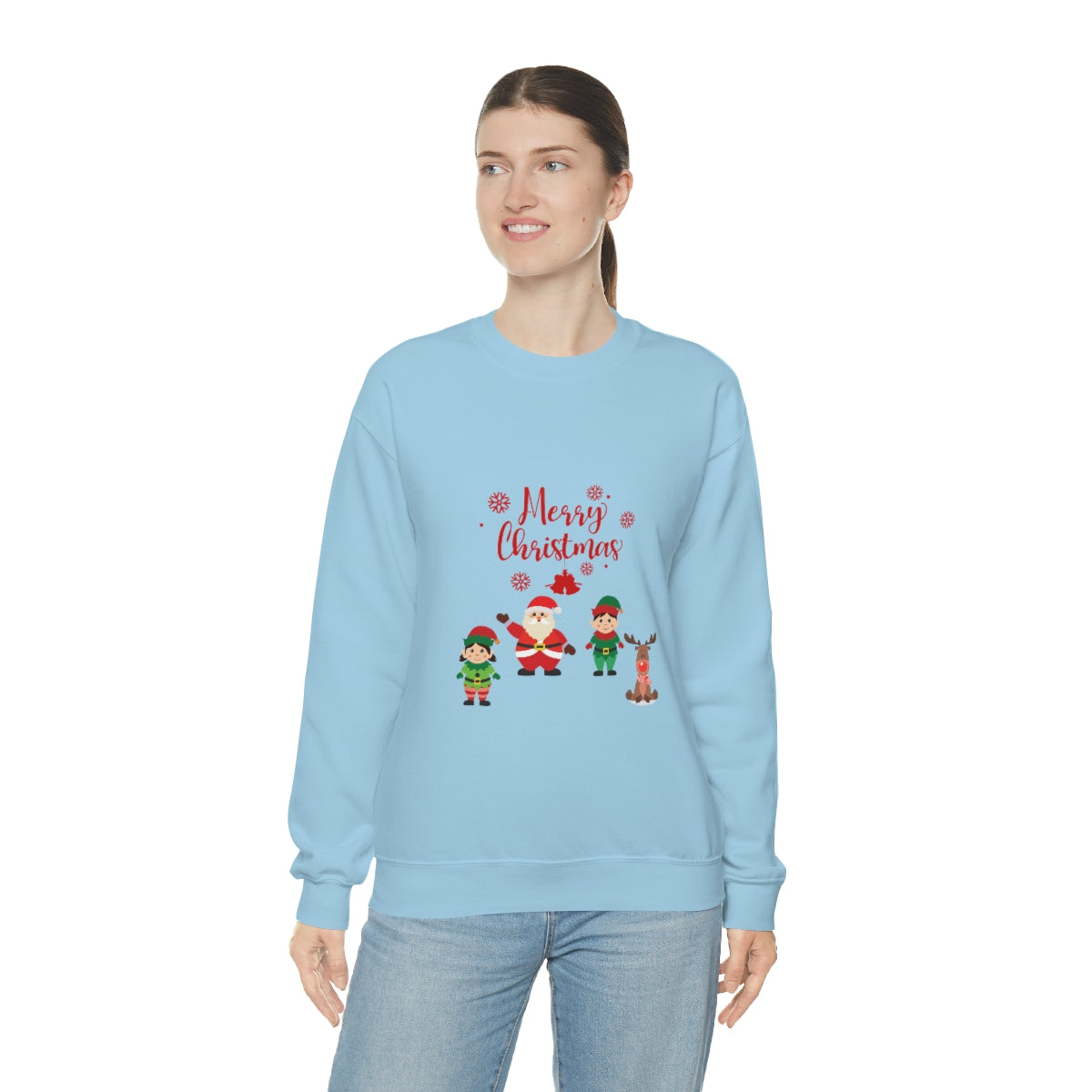 Merry Christmas From Santa & Helpers Unisex Heavy Blend™ Crewneck Sweatshirt