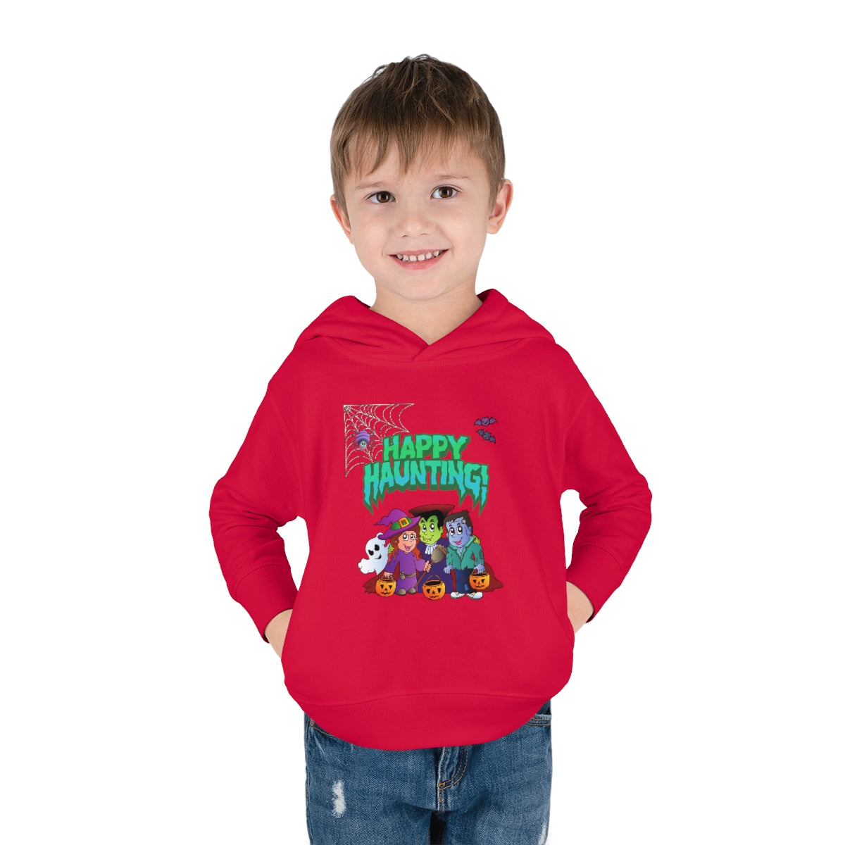 Happy Haunting Toddler Pullover Fleece Hoodie