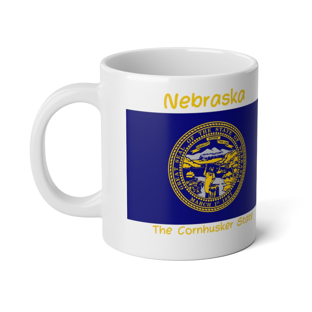 Nebraska State Flag Jumbo Mug, 20oz