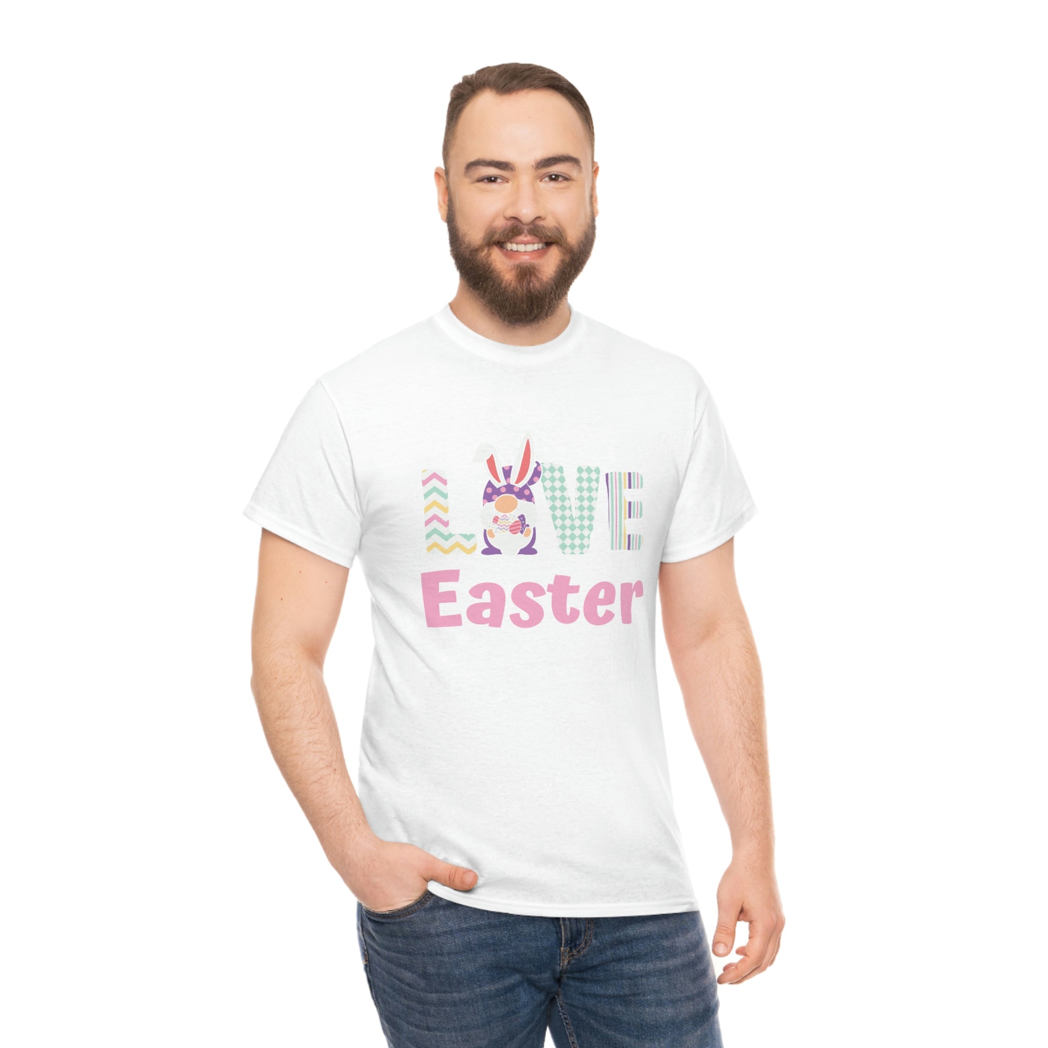 Gnome Love Easter Unisex Heavy Cotton Tee