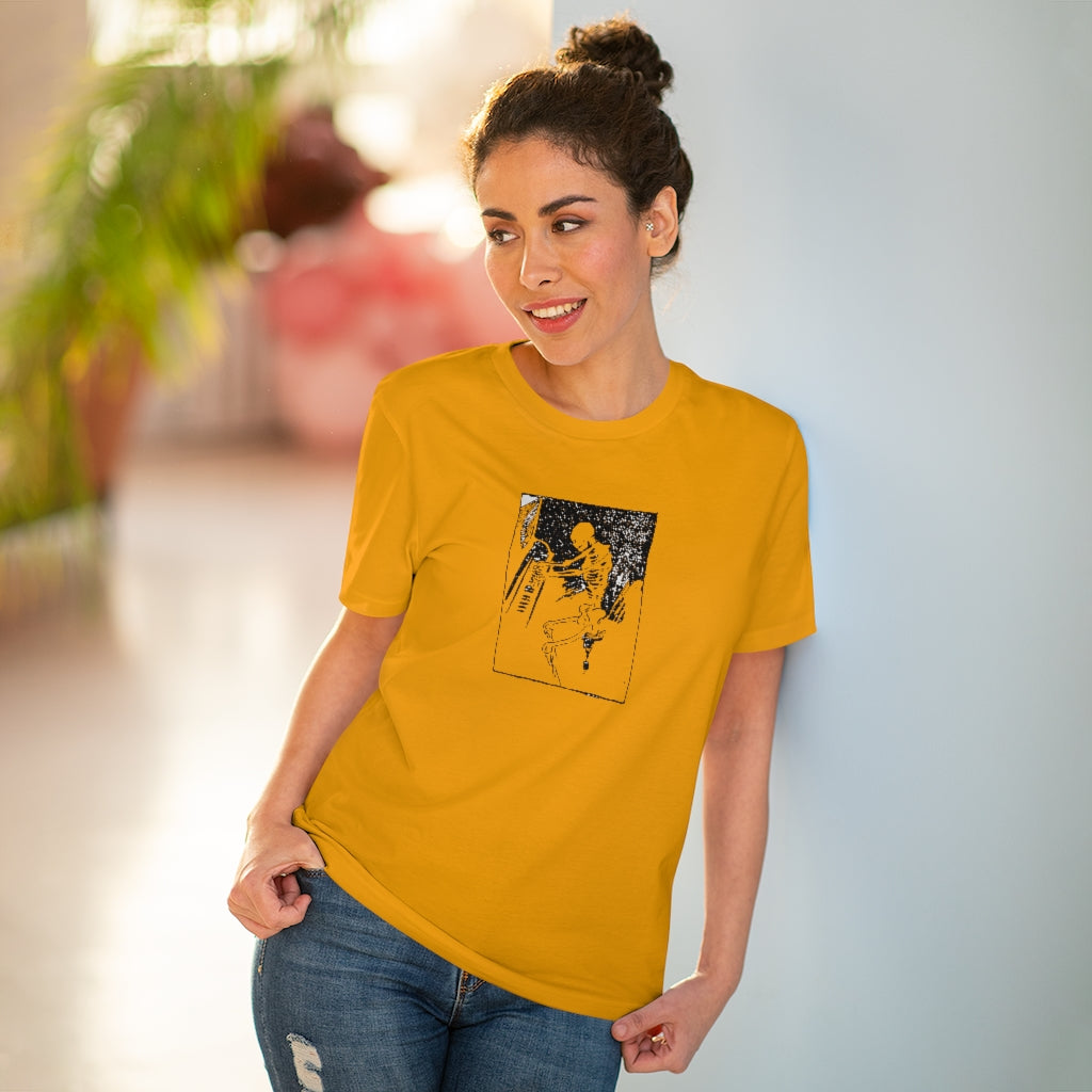 Skeleton Piano Player Organic Creator T-shirt - Unisex