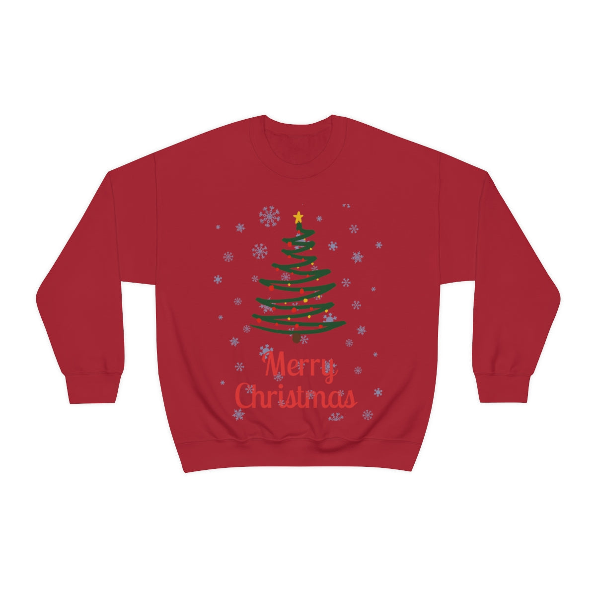 Merry Christmas Tree Unisex Heavy Blend™ Crewneck Sweatshirt