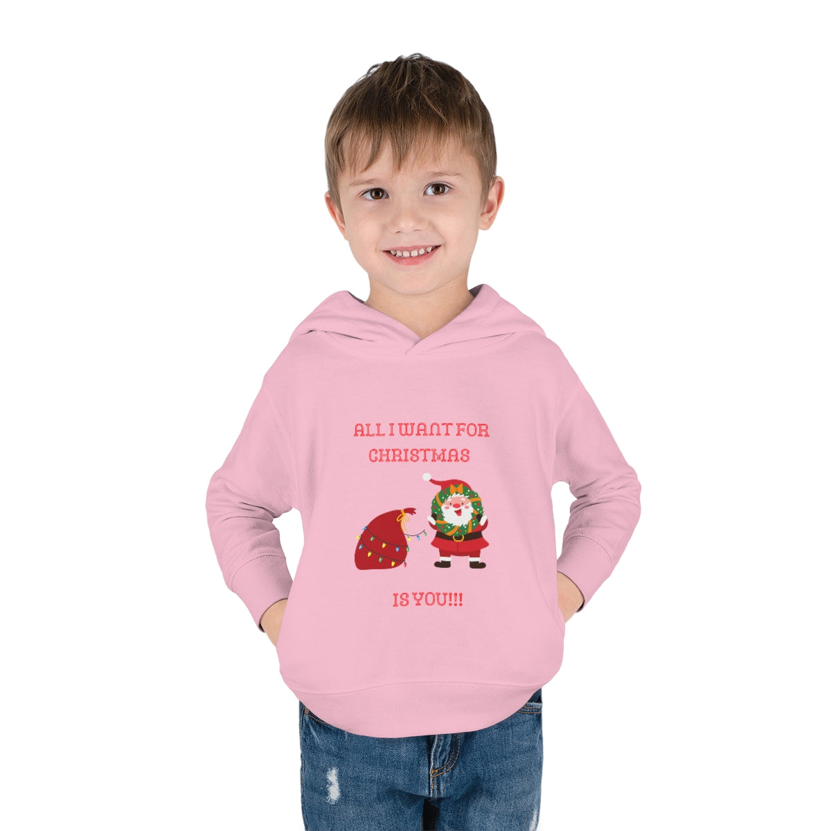 All I Want For Christmas Is You!!!Toddler Pullover Fleece Hoodie