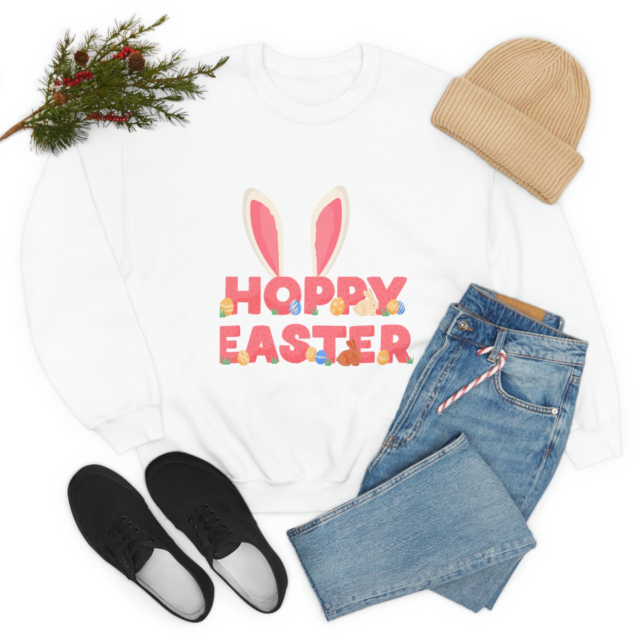 The Hoppy Easter Unisex Heavy Blend™ Crewneck Sweatshirt