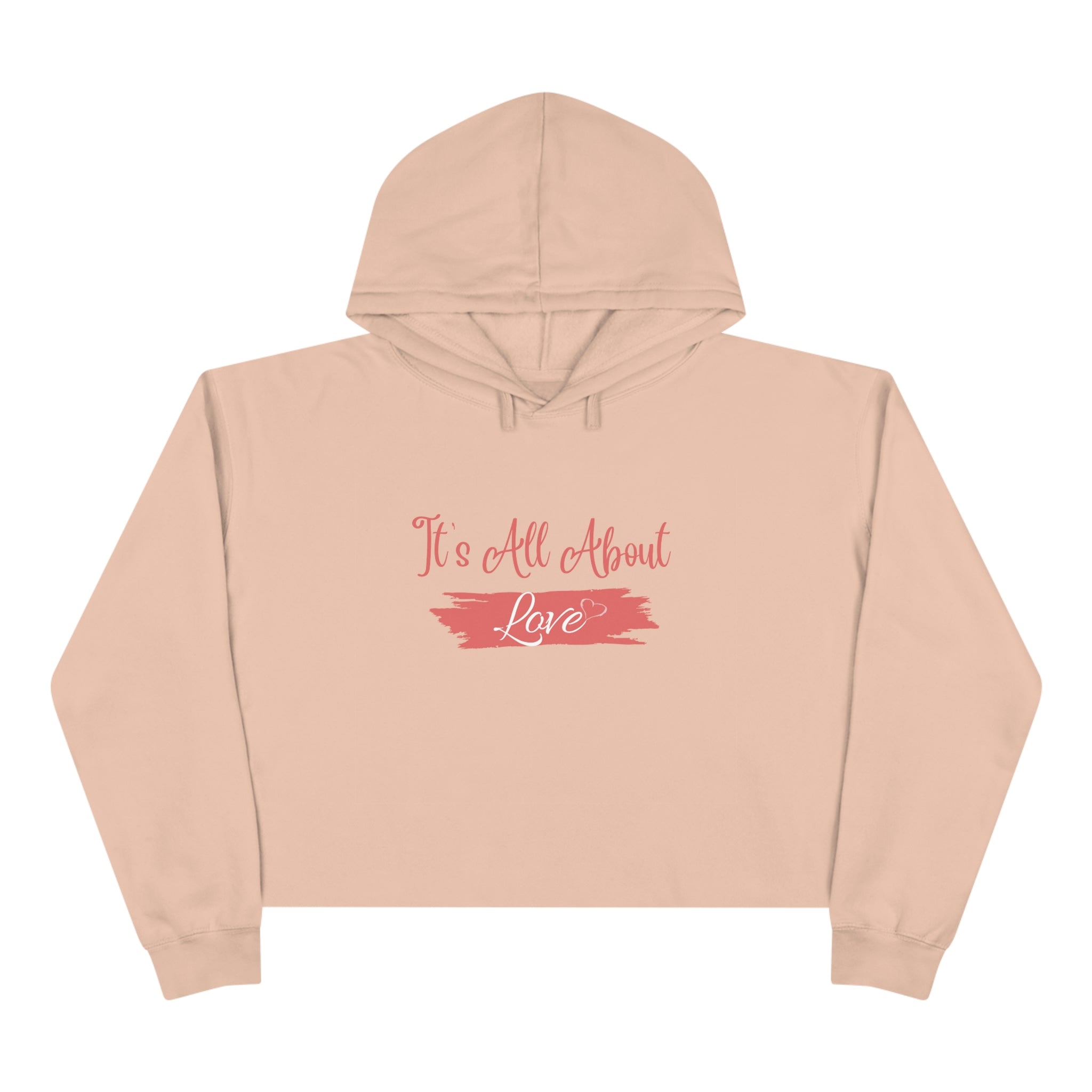 It's All About Love Crop Hoodie