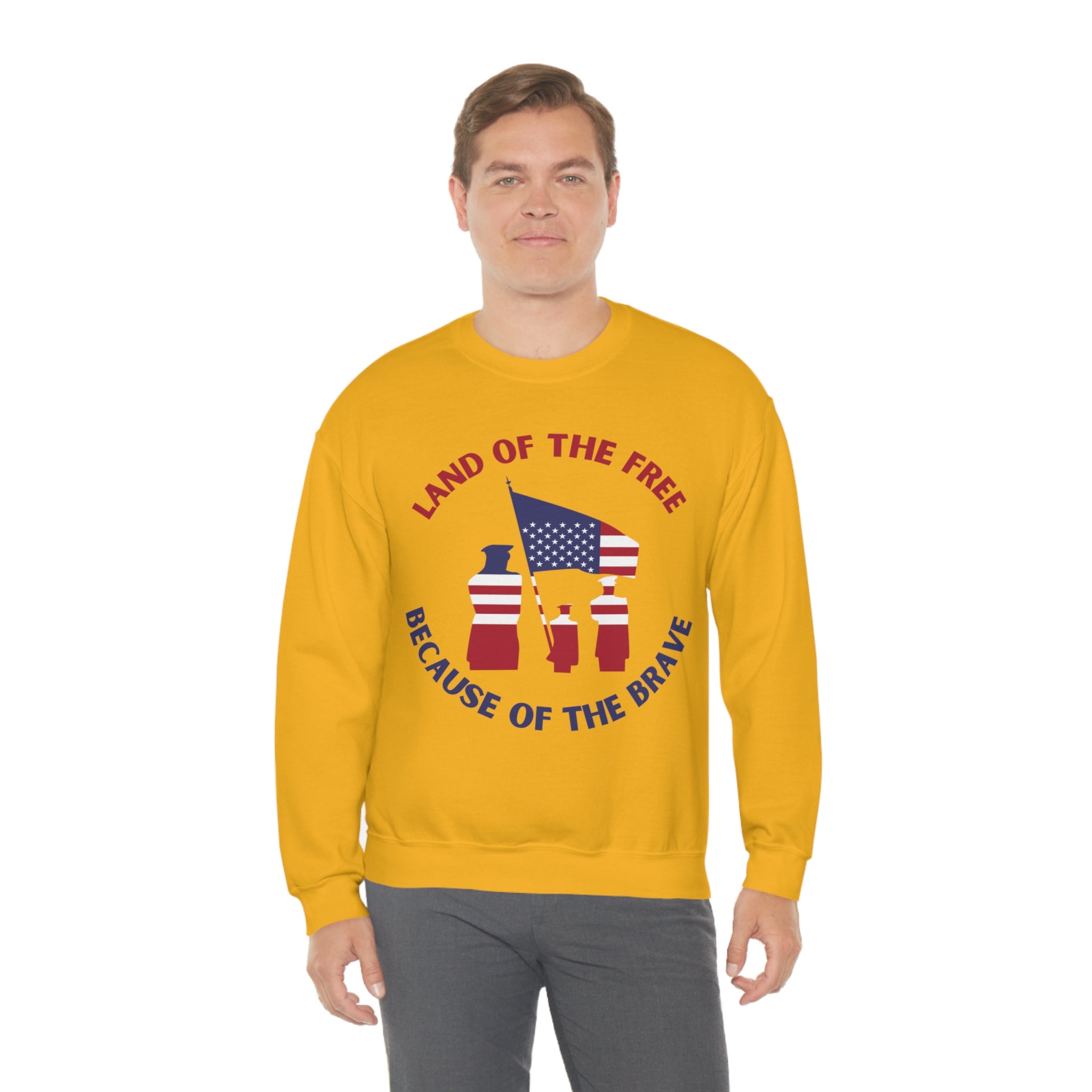 Memorial Day Land Of The Free Unisex Heavy Blend™ Crewneck Sweatshirt