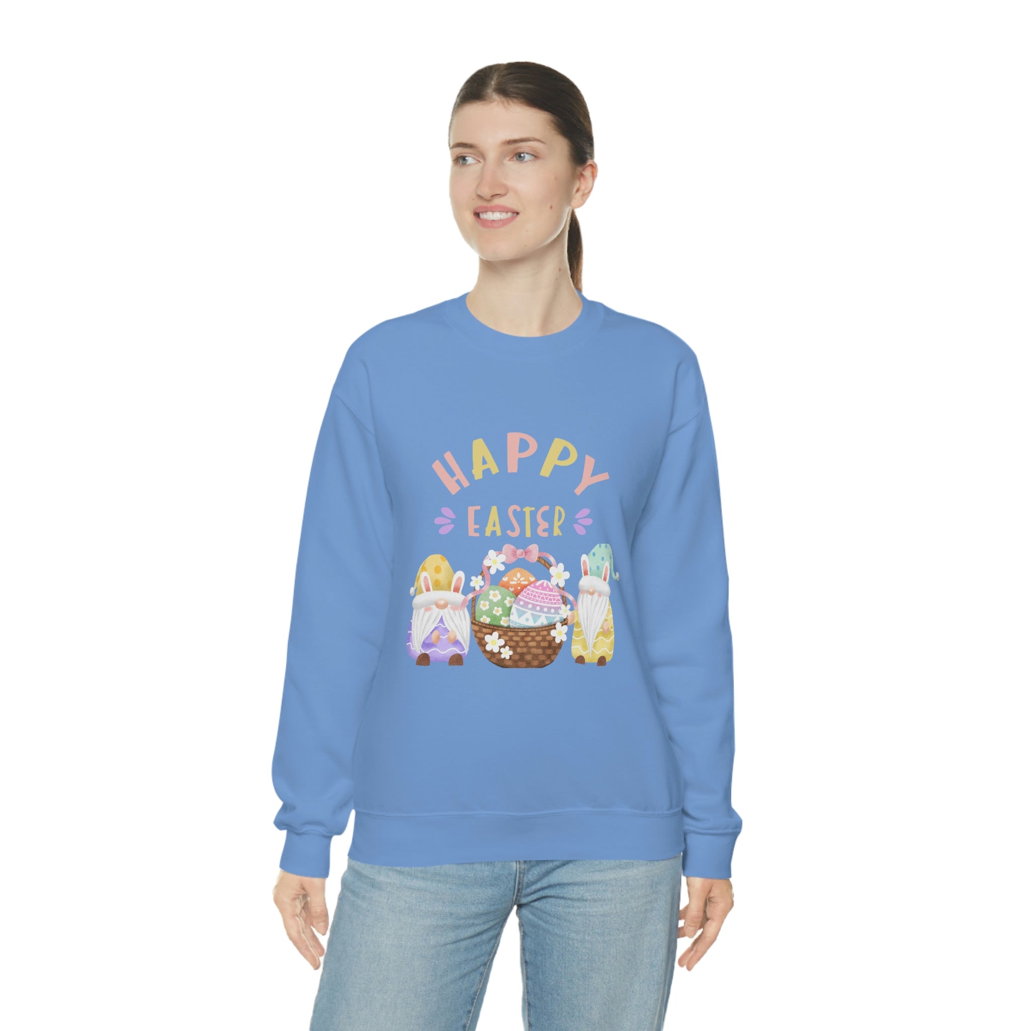 Happy Easter Gnome Unisex Heavy Blend™ Crewneck Sweatshirt