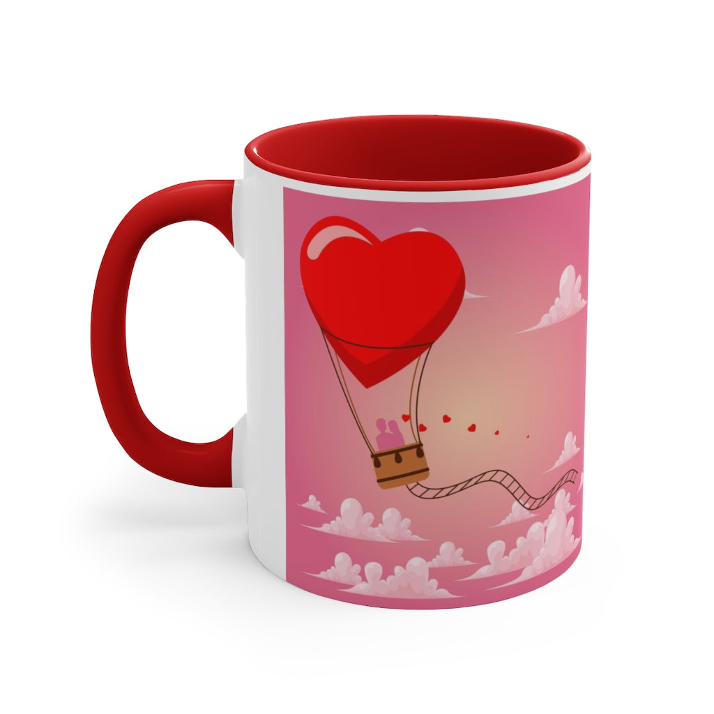 Happy Valentine's Day Accent Coffee Mug, 11oz