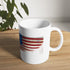 Old Glory White Ceramic Mug, 11oz and 15oz