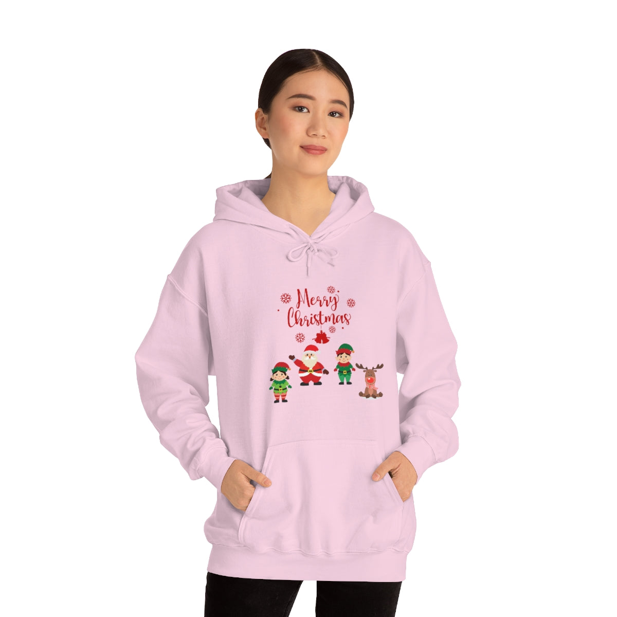 Merry Christmas From Santa & Helpers Unisex Heavy Blend™ Hooded Sweatshirt