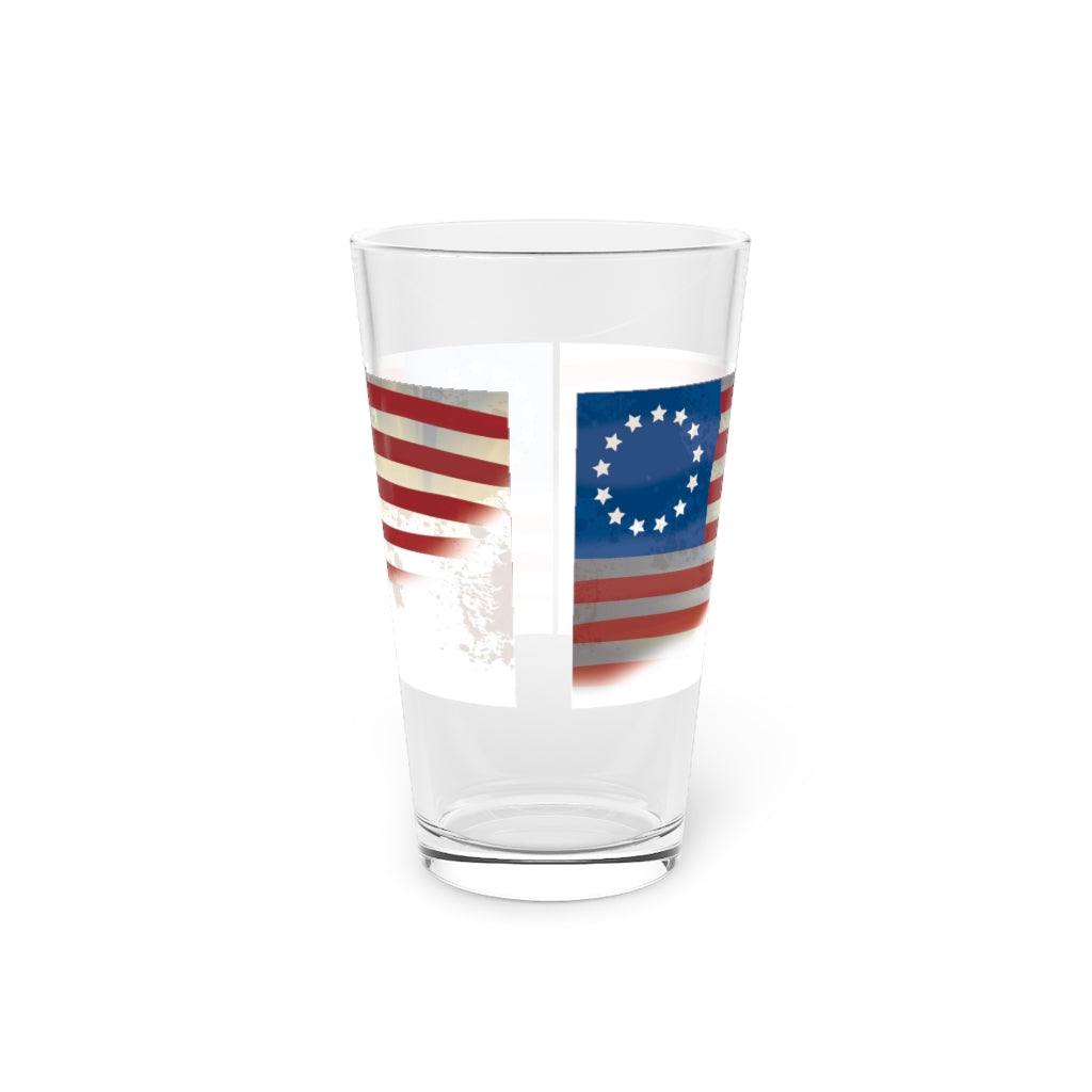 US Flag Pint Glass, 16oz