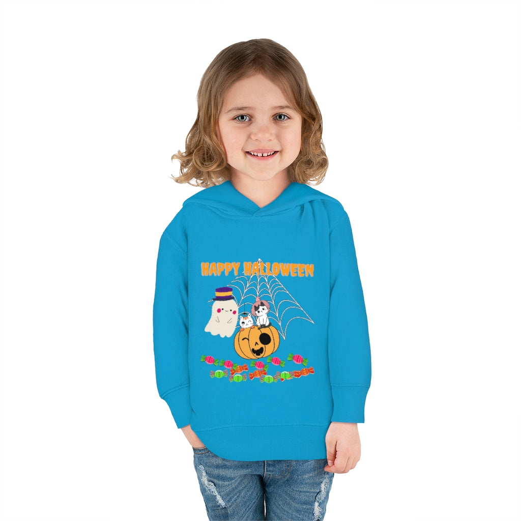 Happy Halloween Little Cats Toddler Pullover Fleece Hoodie