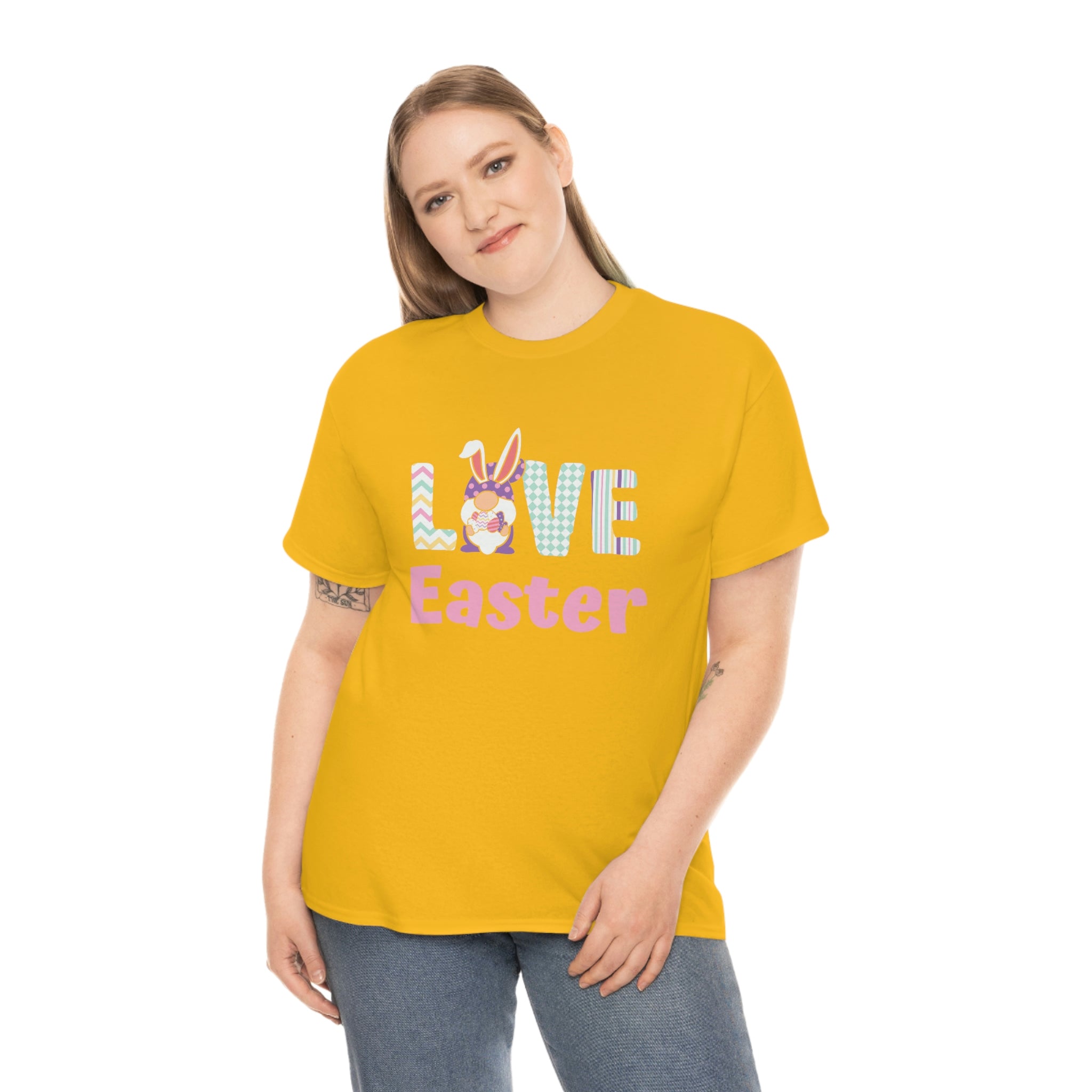 Gnome Love Easter Unisex Heavy Cotton Tee