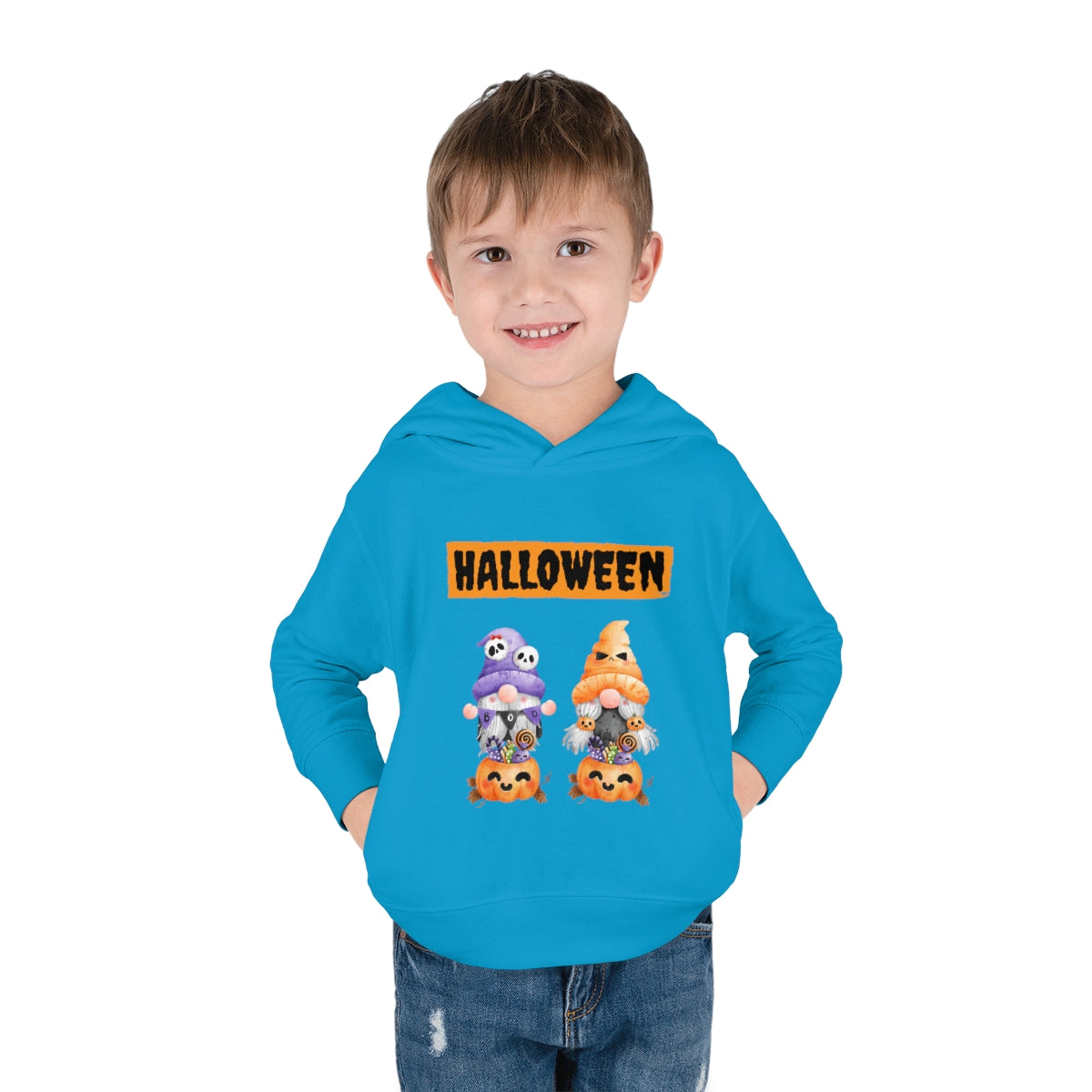 Happy Halloween Pumpkin Candies Toddler Pullover Fleece Hoodie