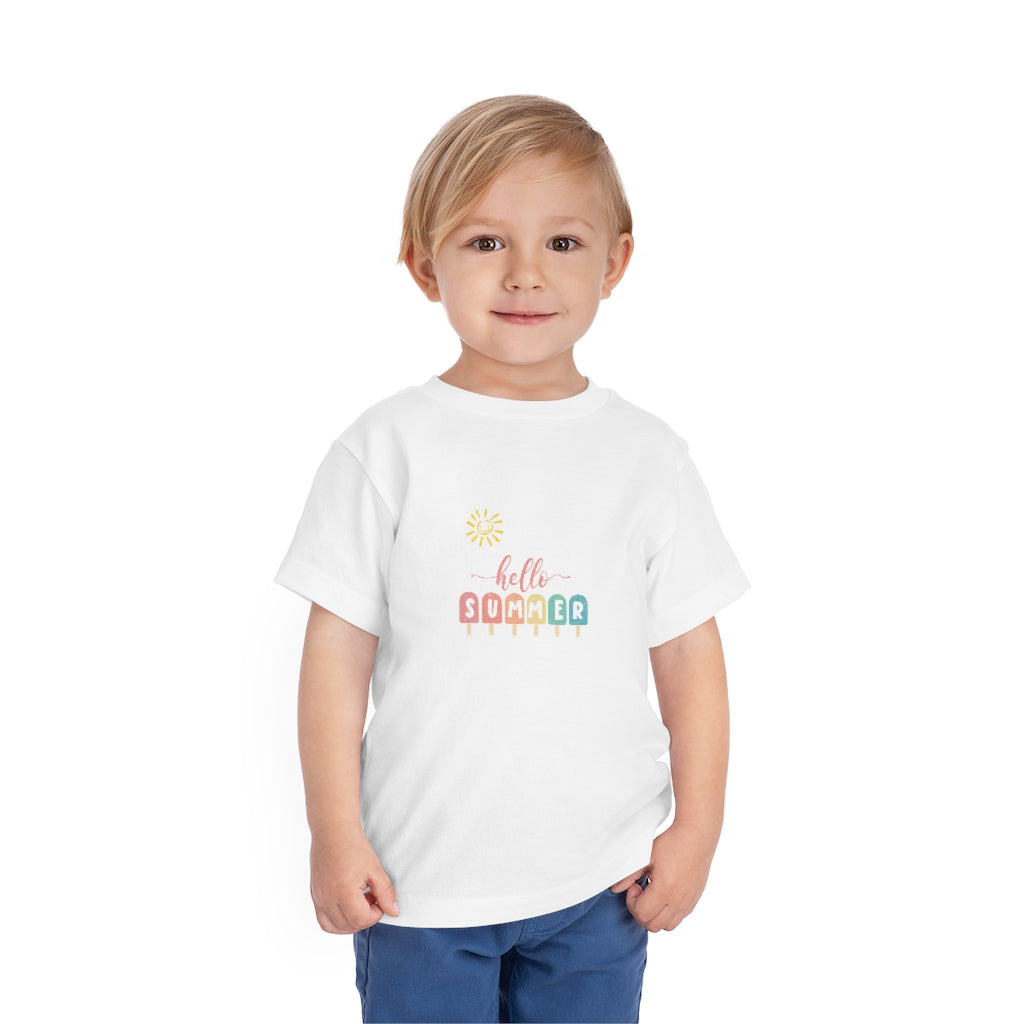 Sunny Hello Summer Toddler Short Sleeve Tee