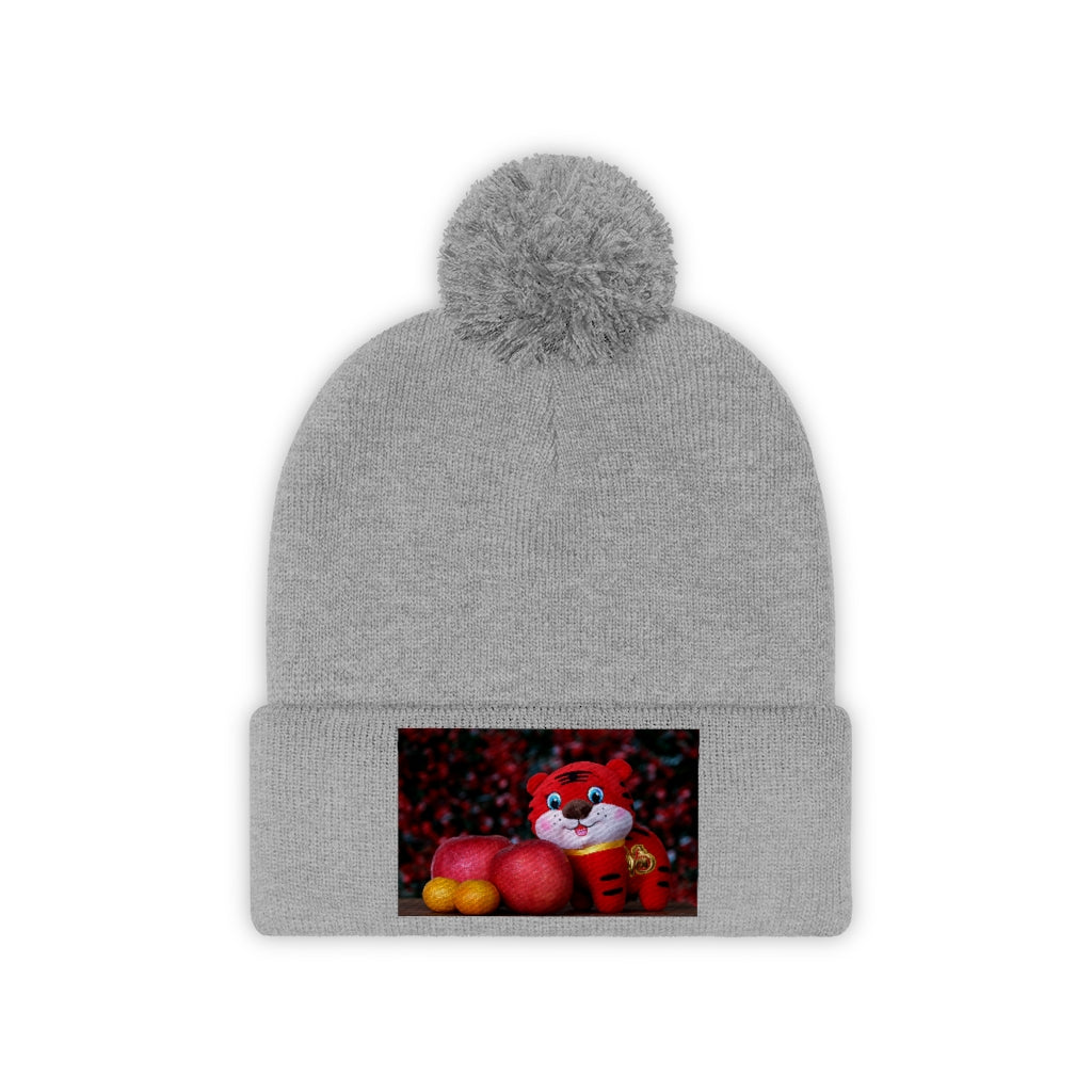 Tiger Pom Pom Beanie