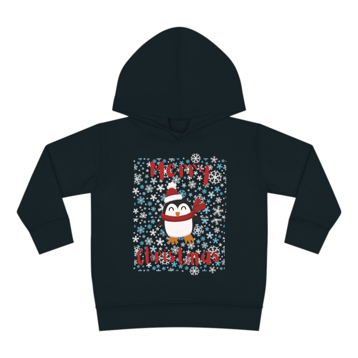 Cute Penguin Christmas Toddler Pullover Fleece Hoodie