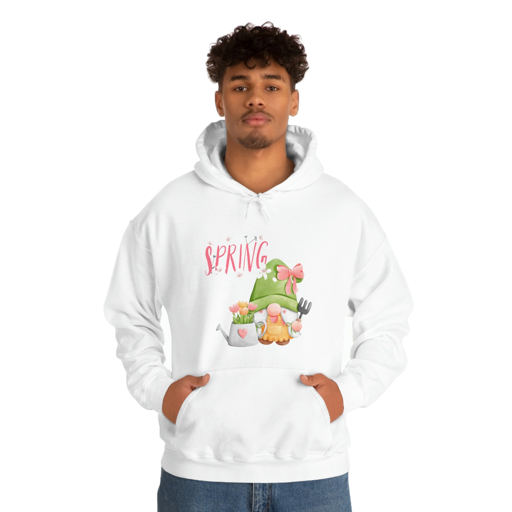 Gnome Happy Spring Unisex Heavy Blend™ Hooded Sweatshirt