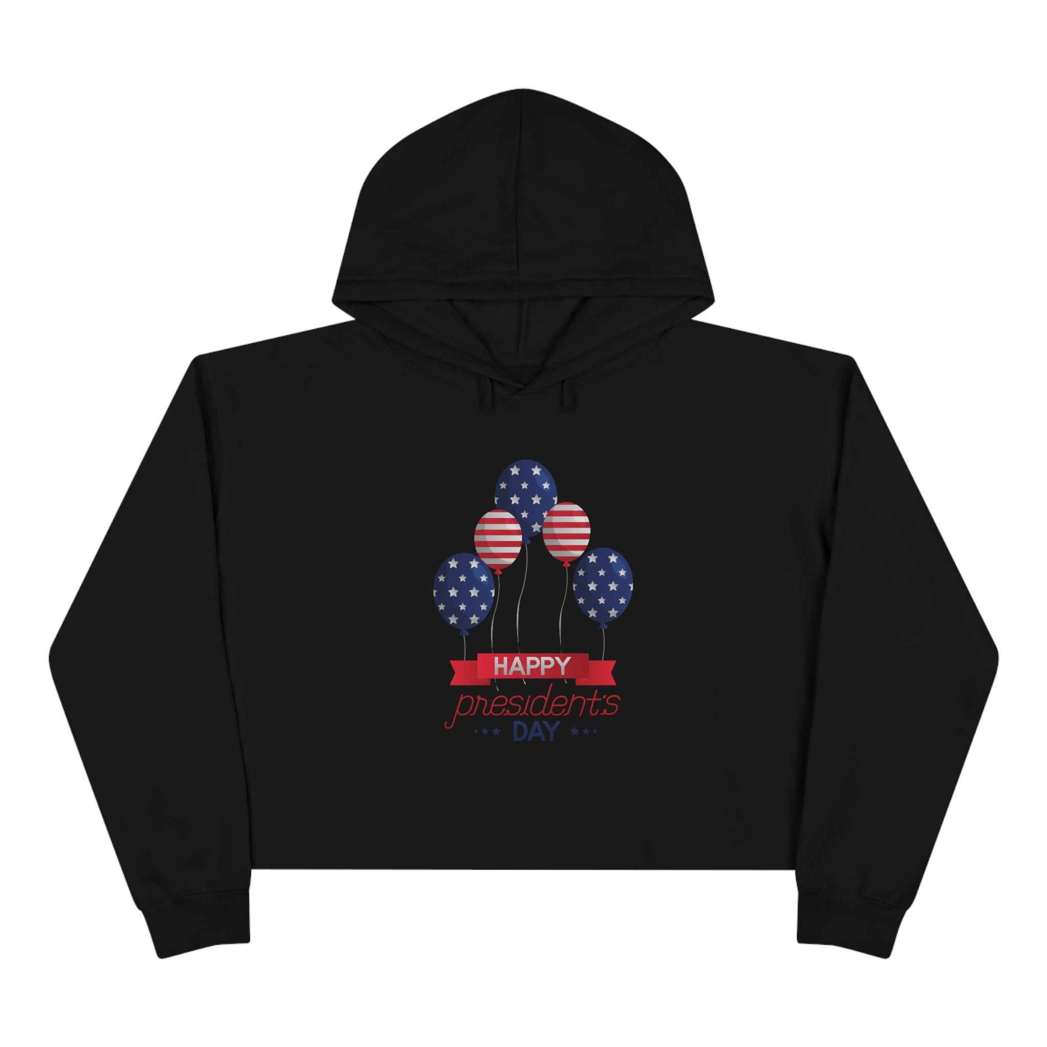 Happy President's Day Stars & Stripe Crop Hoodie