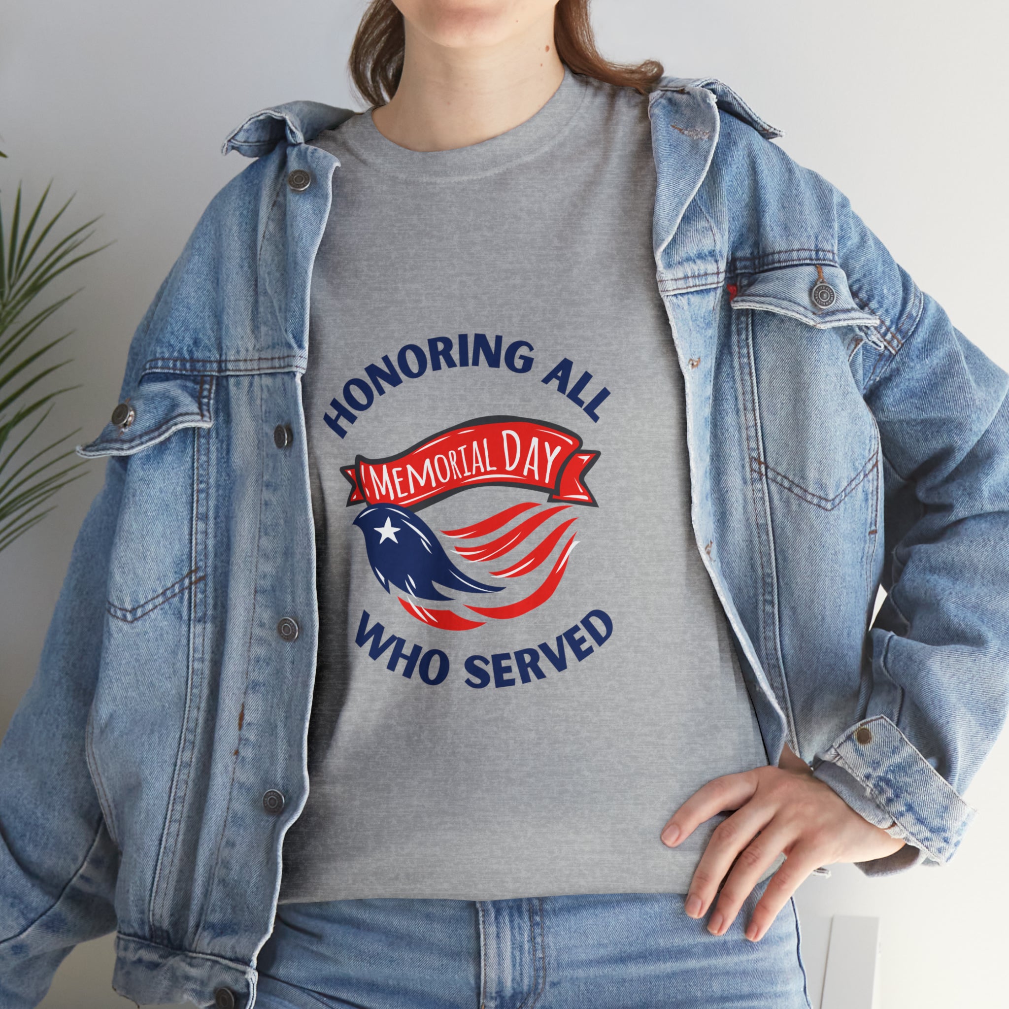 Memorial Day Honoring All Who Served Unisex Heavy Cotton Tee