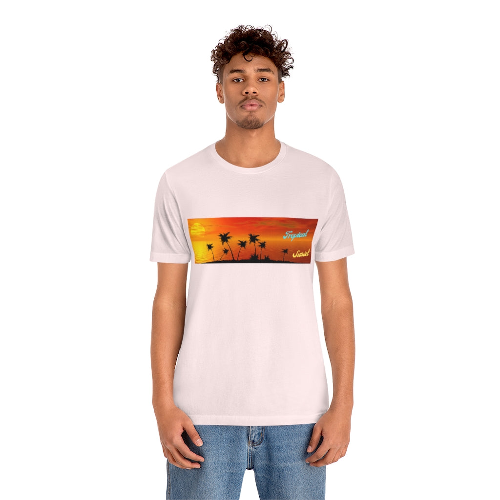 Tropical Sunset Unisex Jersey Short Sleeve Tee