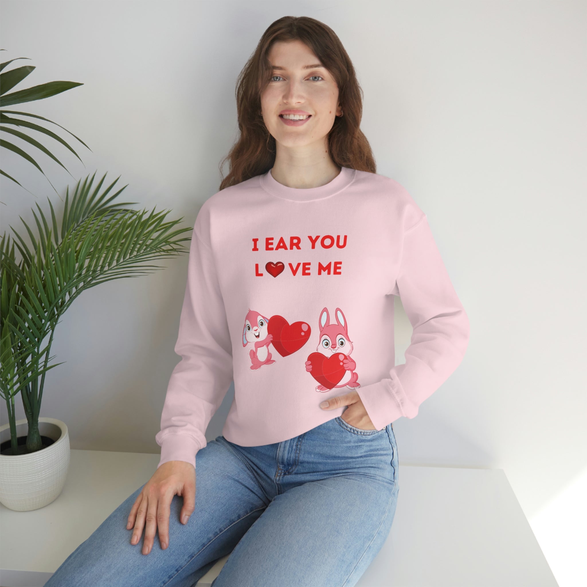 I Ear You Love Me Unisex Heavy Blend™ Crewneck Sweatshirt