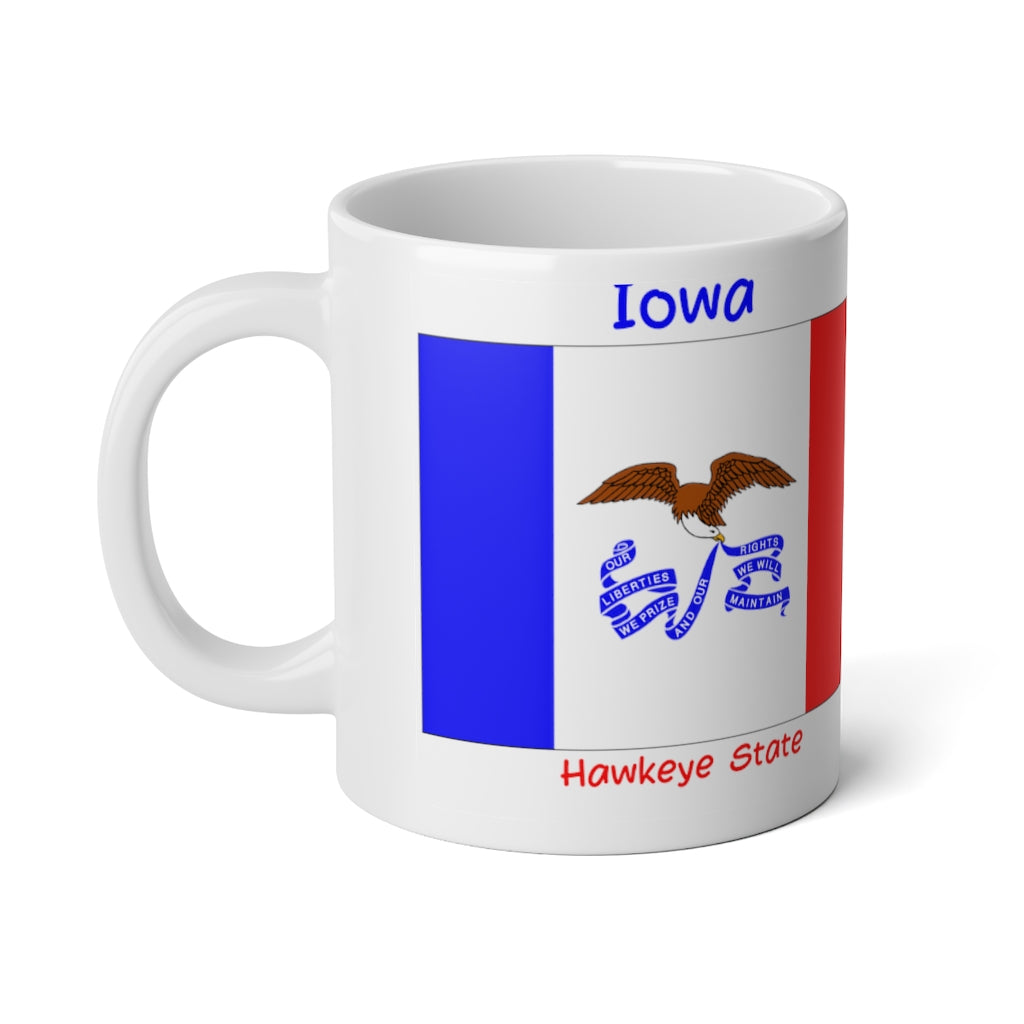 Iowa State Flag Jumbo Mug, 20oz