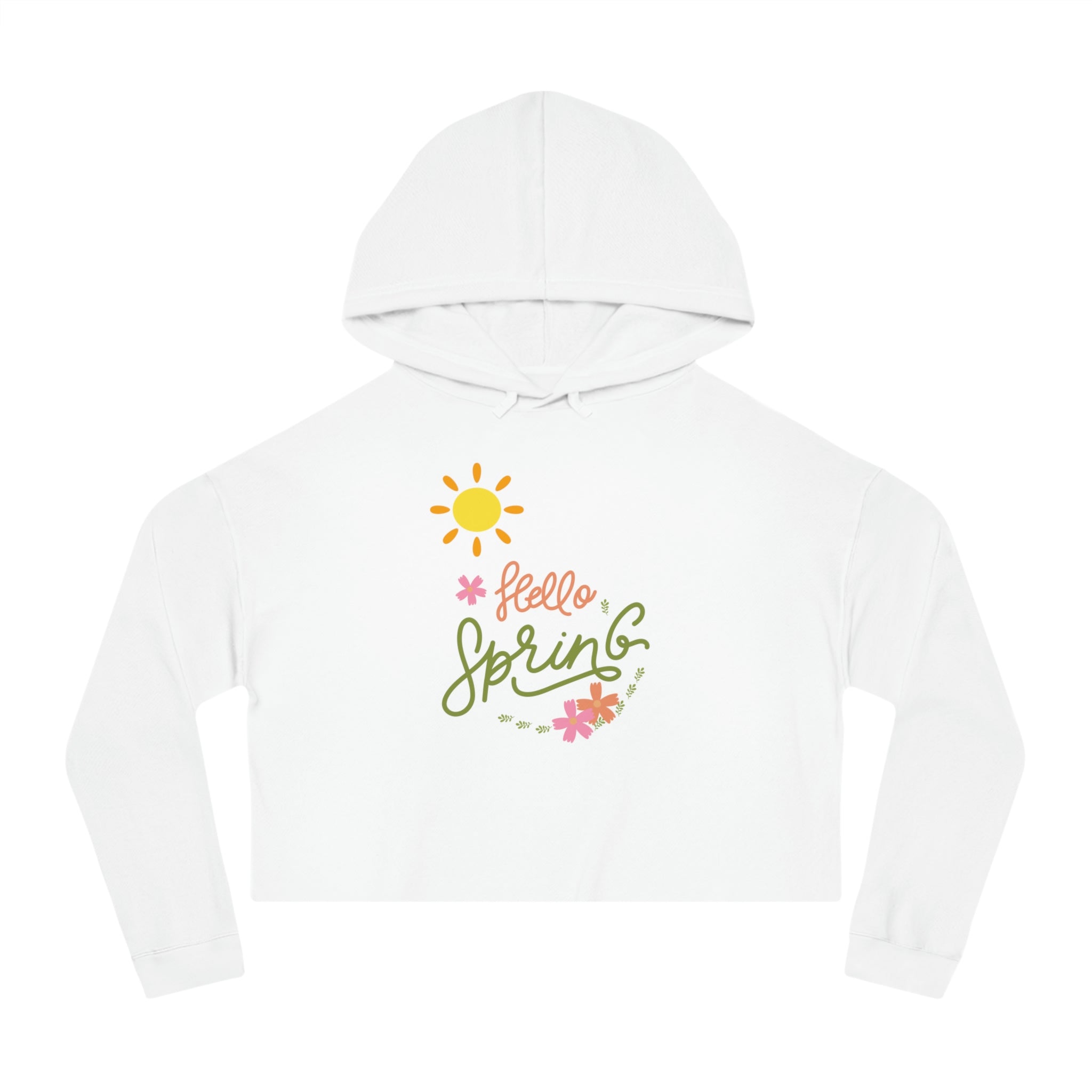 Spring Sunshine Women’s Cropped Hooded Sweatshirt