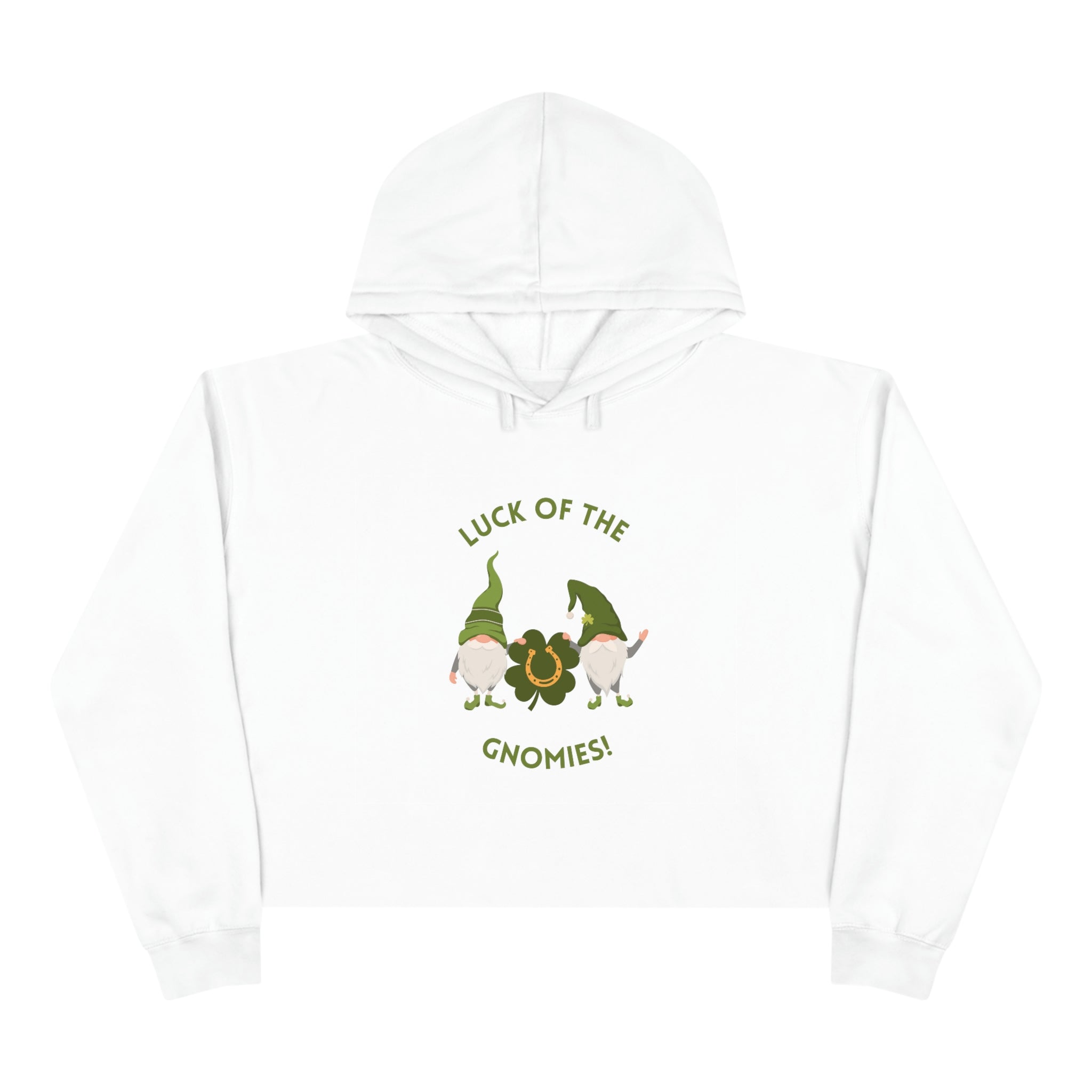 Luck Of The Gnomies! Crop Hoodie