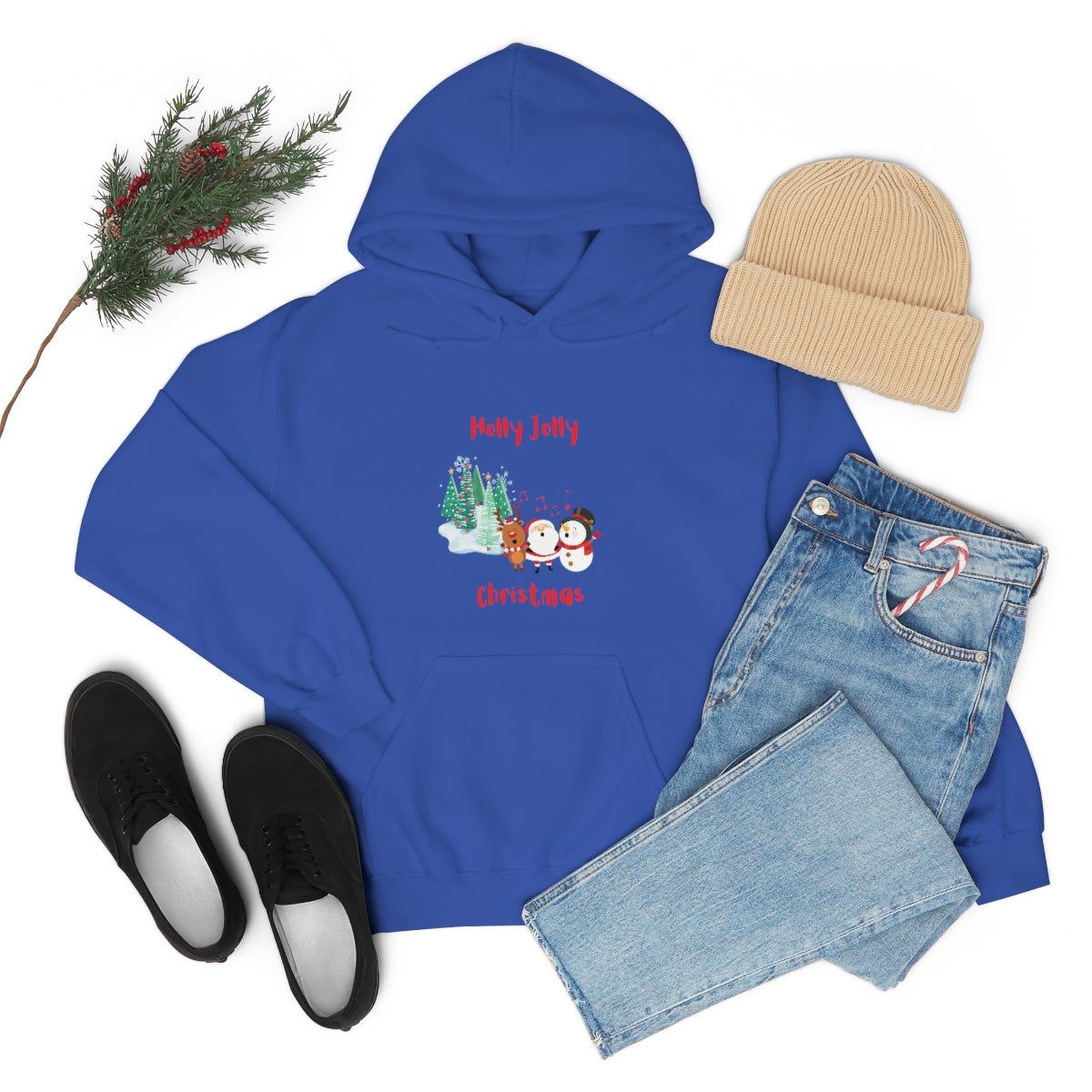 Holly Jolly Christmas Unisex Heavy Blend™ Hooded Sweatshirt