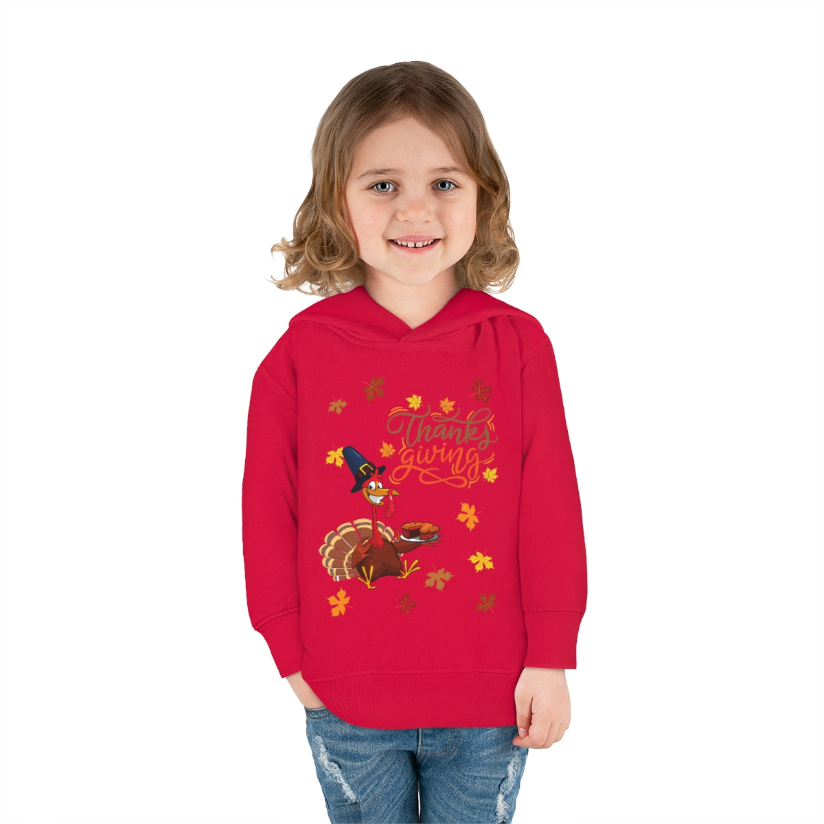 Thanksgiving Turkey Toddler Pullover Fleece Hoodie