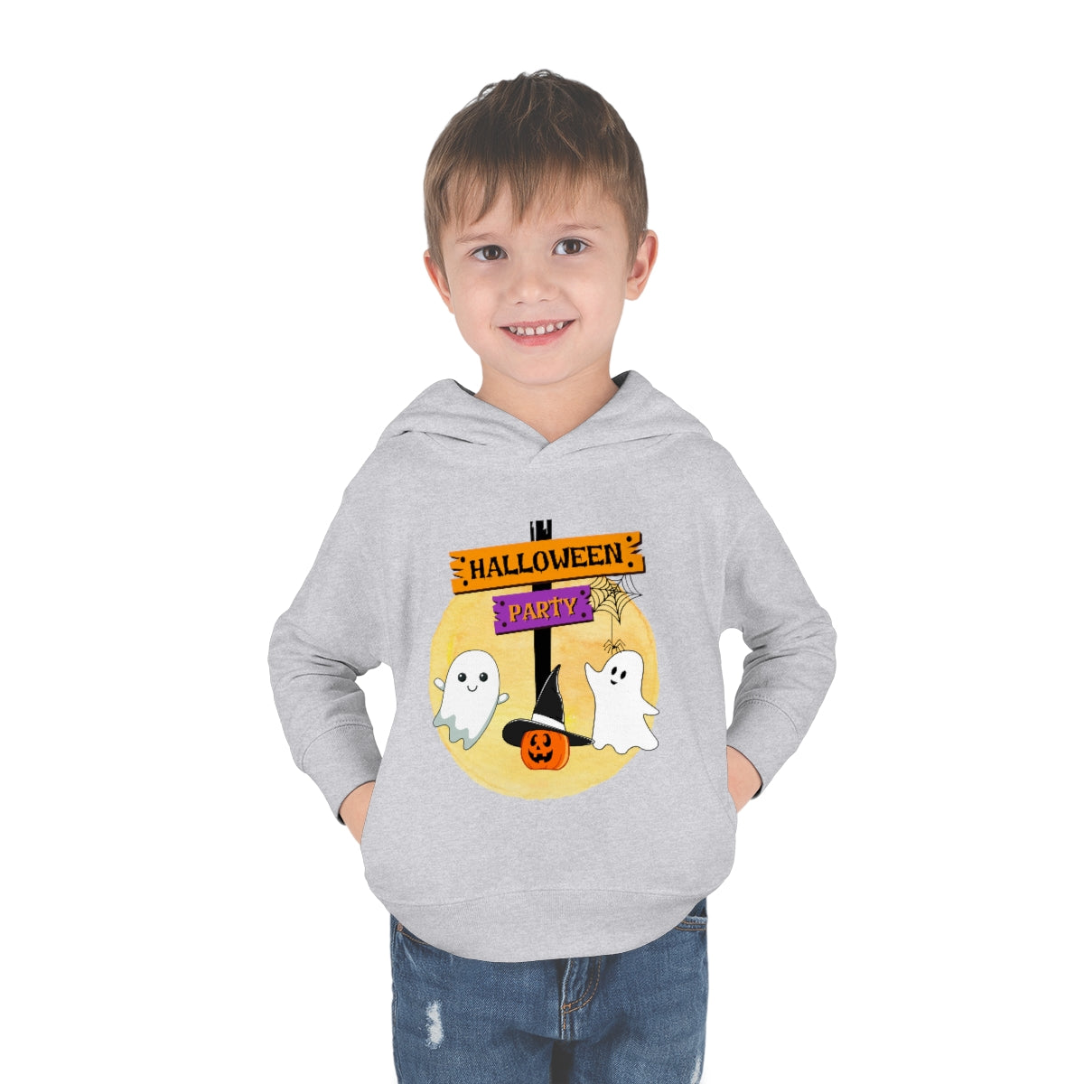 Halloween Party Toddler Pullover Fleece Hoodie