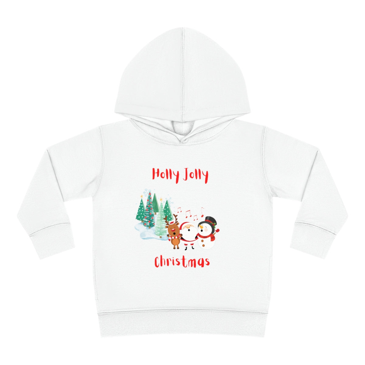 Holly Jolly Christmas Toddler Pullover Fleece Hoodie