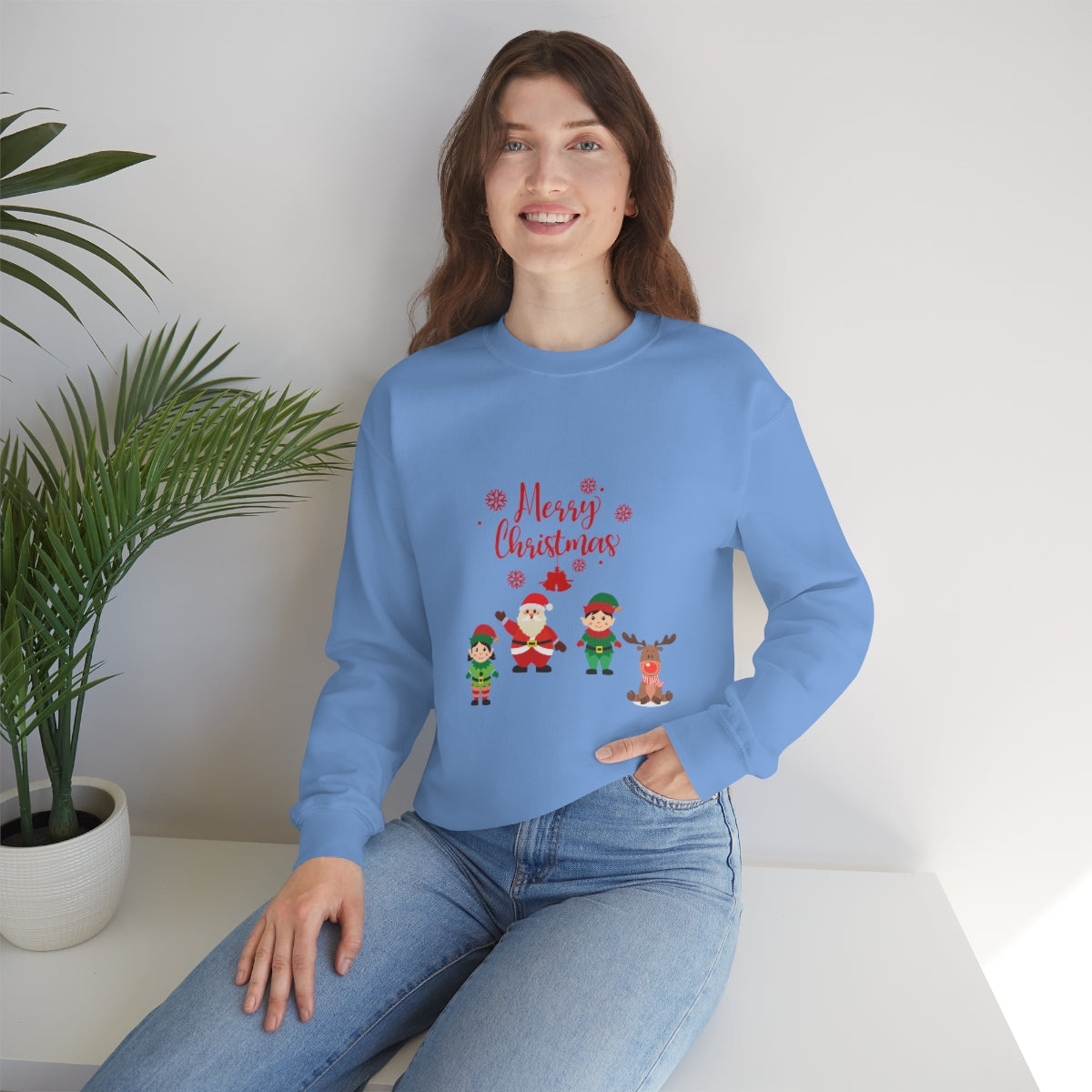 Merry Christmas From Santa & Helpers Unisex Heavy Blend™ Crewneck Sweatshirt