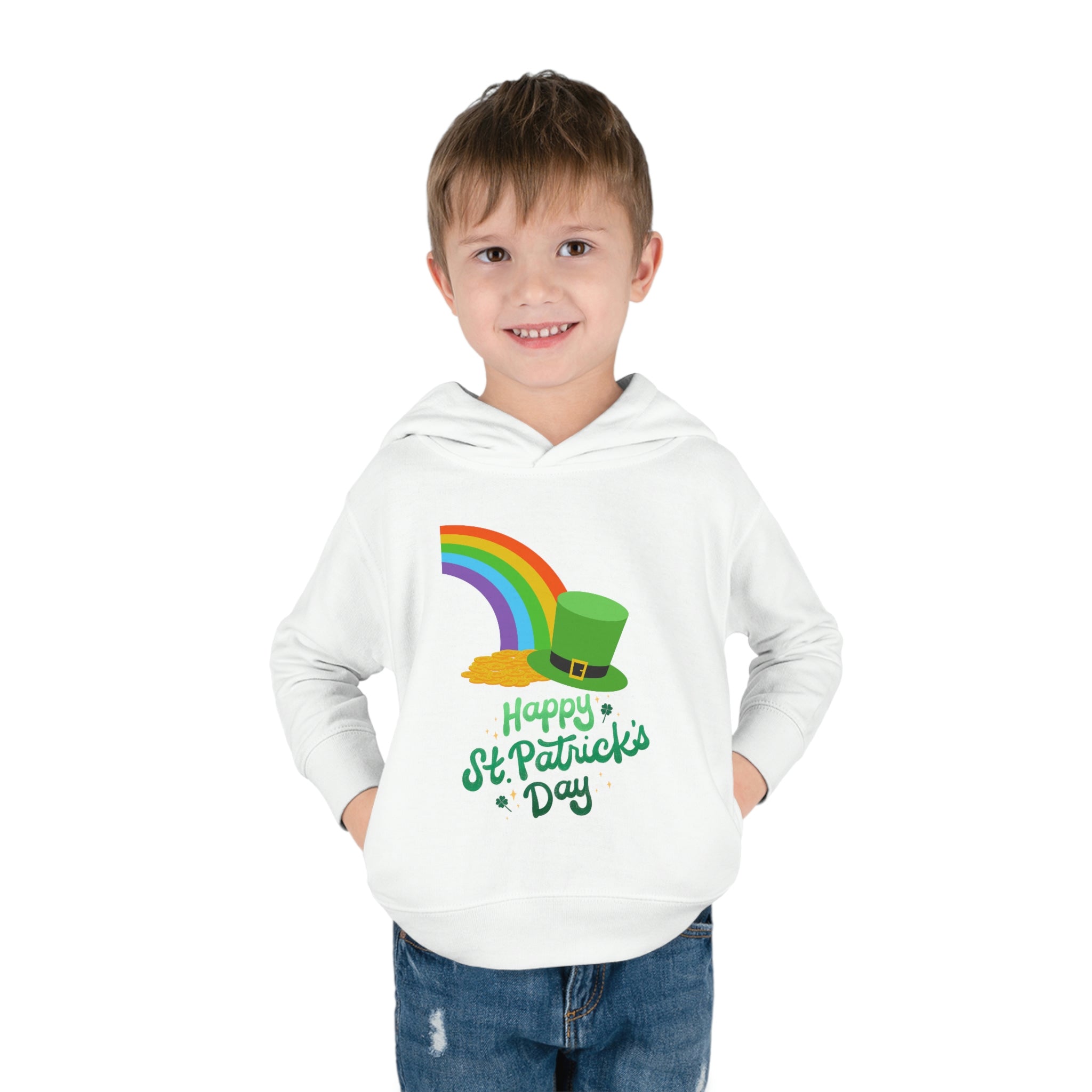 Happy Saint Patrick Day Toddler Pullover Fleece Hoodie