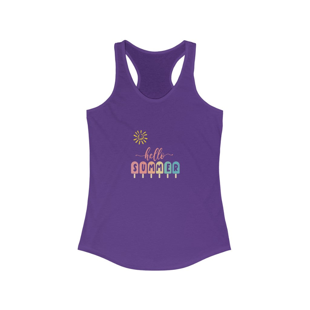 Sunny Hello Summer Women's Ideal Racerback Tank