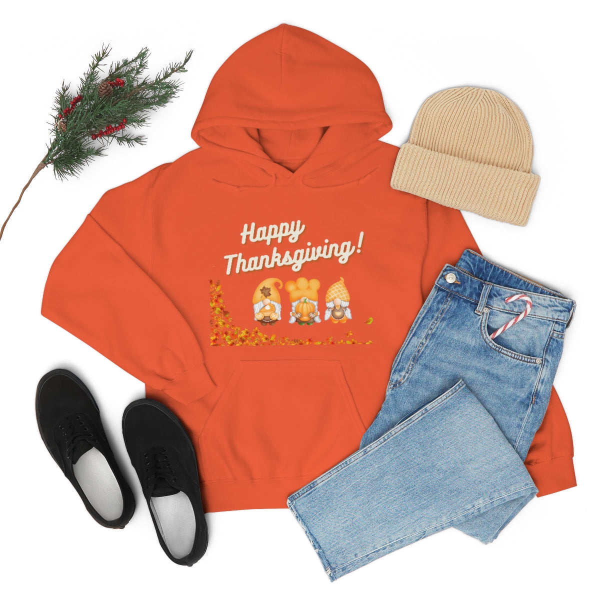 Happy Thanksgiving Gnome Unisex Heavy Blend™ Hooded Sweatshirt