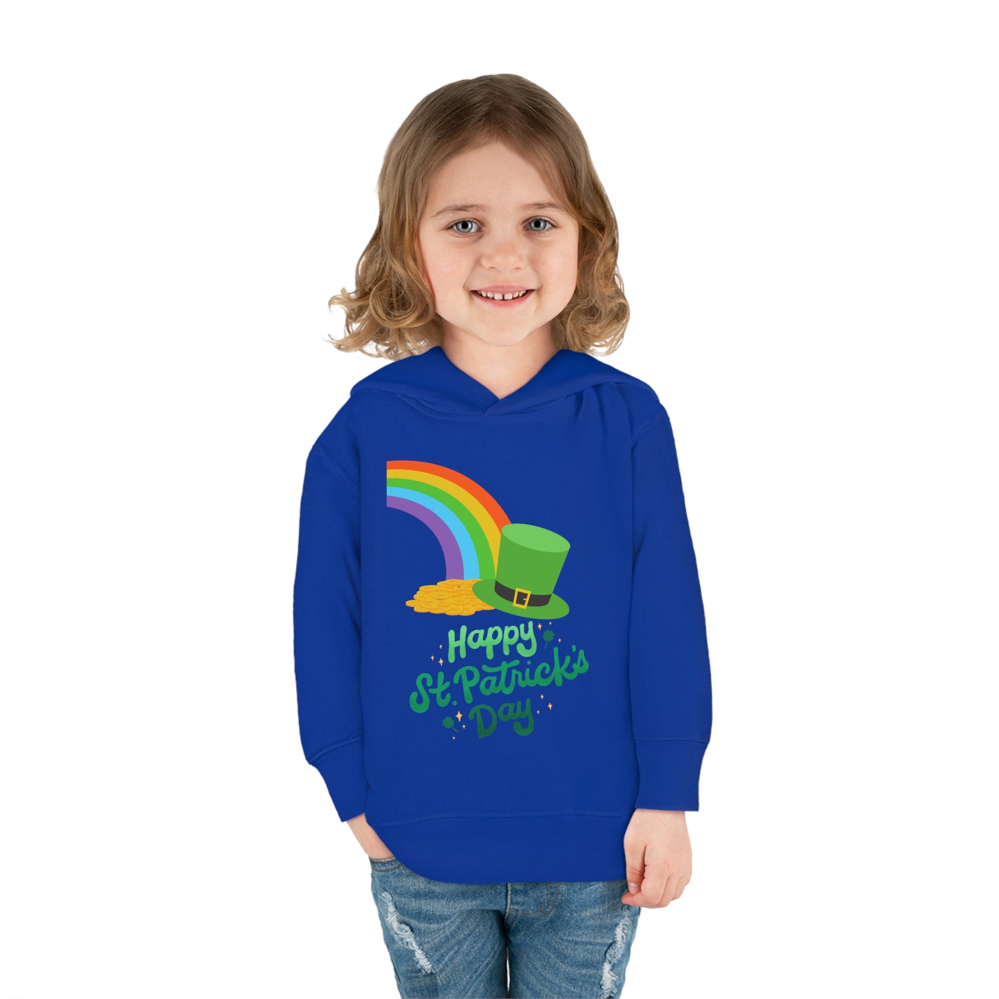 Happy Saint Patrick Day Toddler Pullover Fleece Hoodie